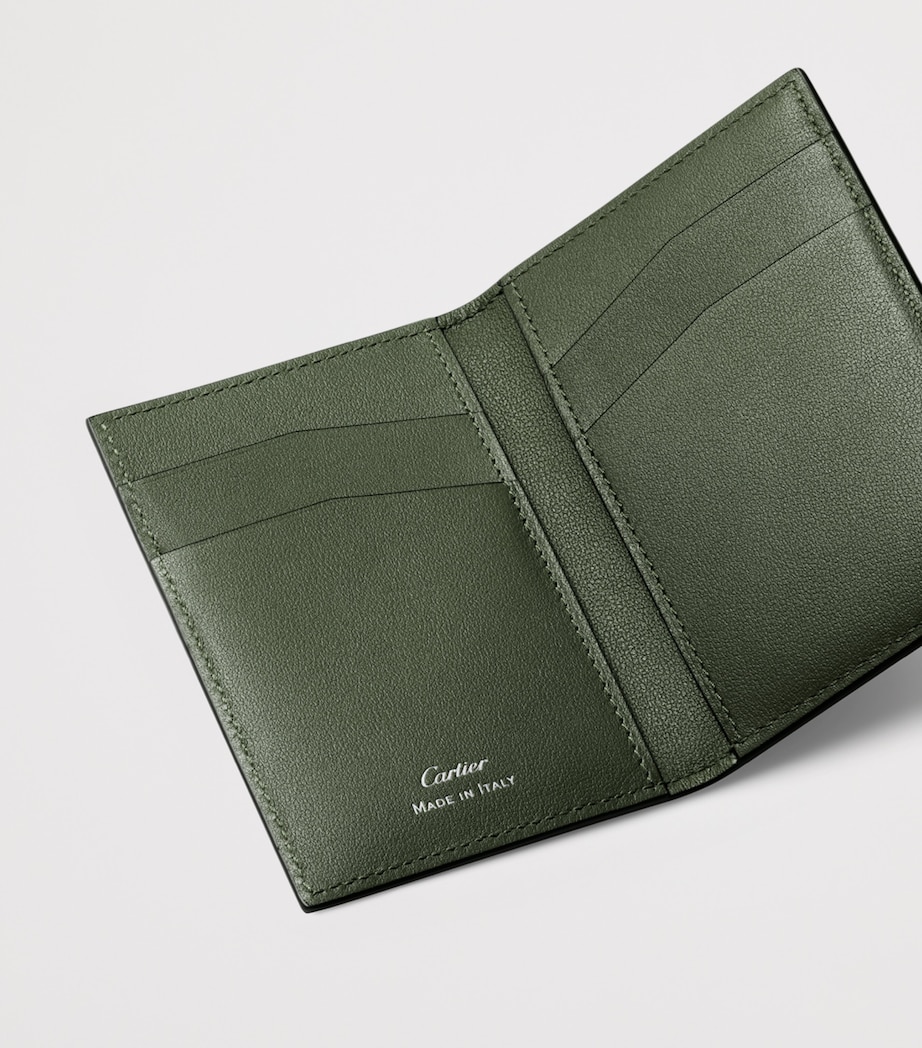Cartier Leather Losange Bifold Card Holder Green Image 4