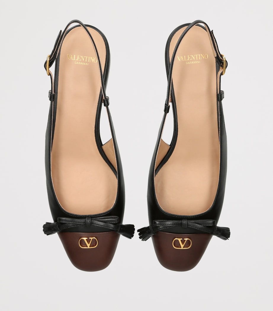 Leather Valet Du Roe Slingback Flats 25 BLACK/COMB Image 4