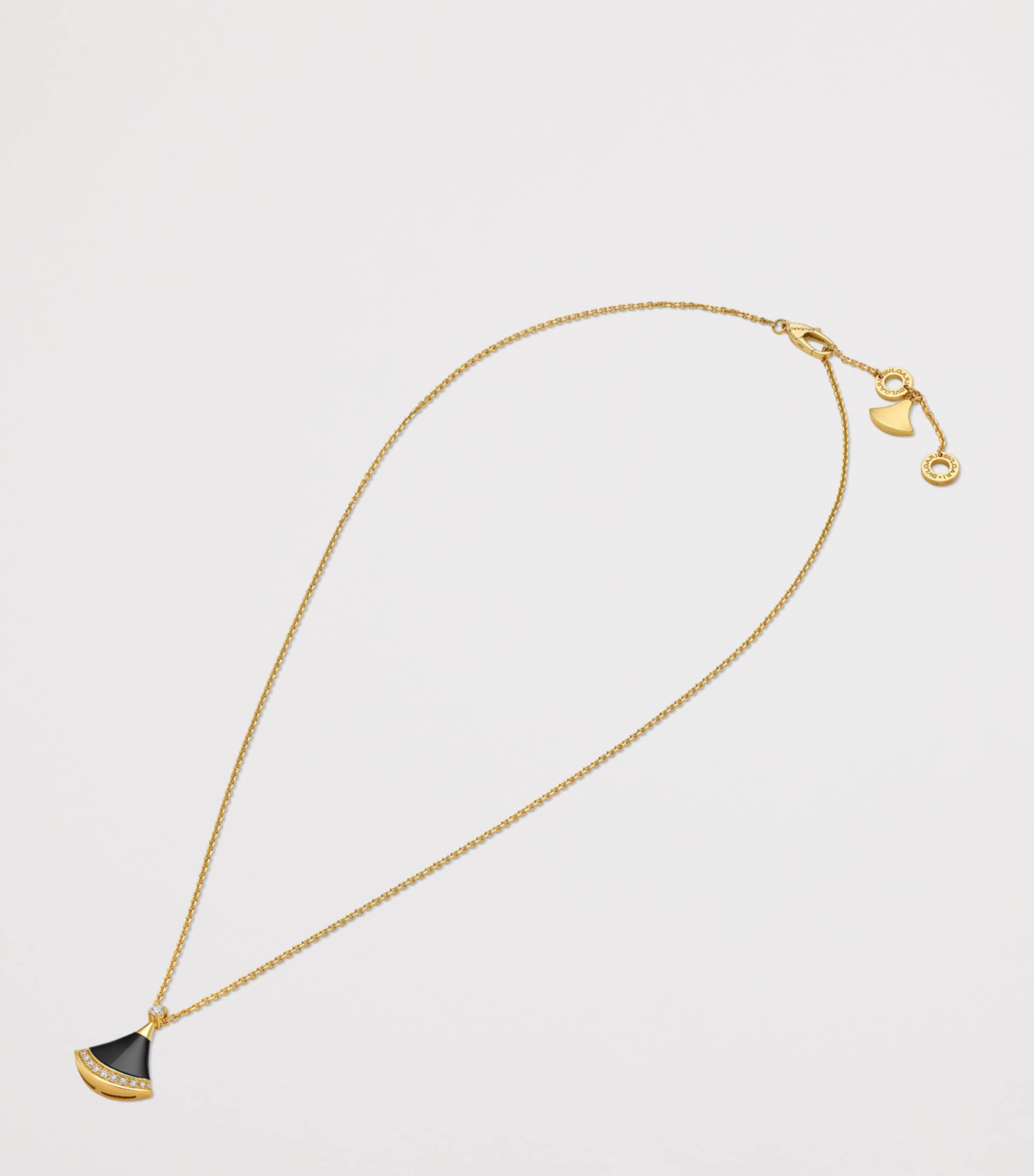 Yellow Gold, Diamond and Onyx Divas’ Dream Necklace YELLOW GOLD Image 2