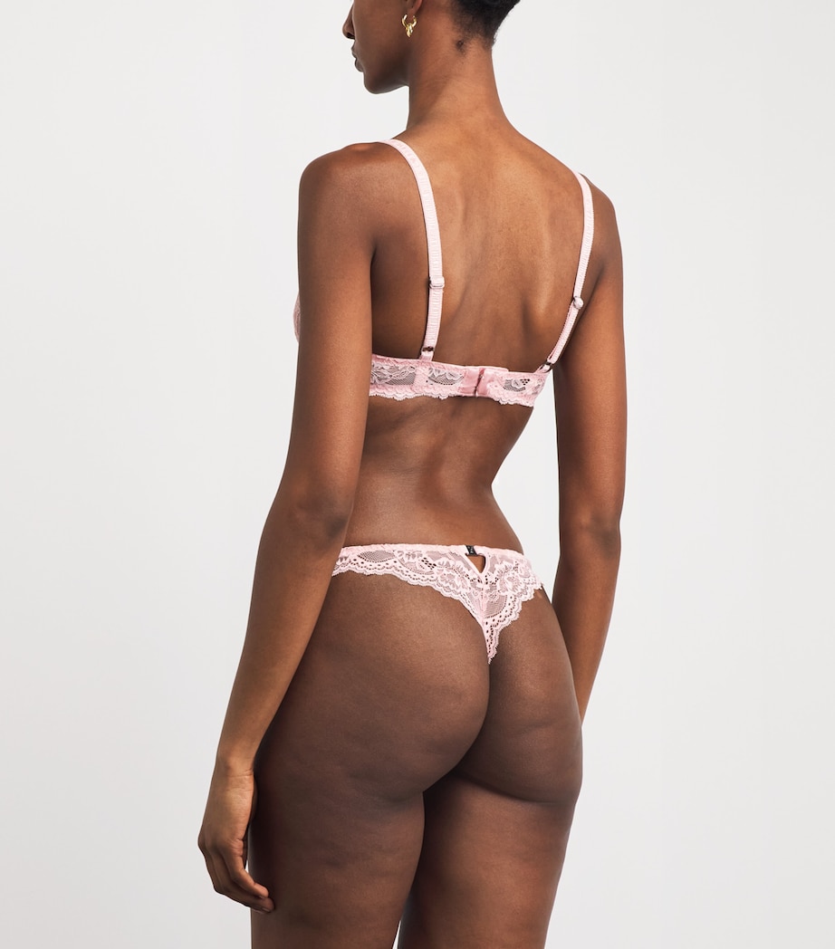 Fleur Du Mal Womens Lace Bianca Balconette Underwired Bra Pink Lady Image 3