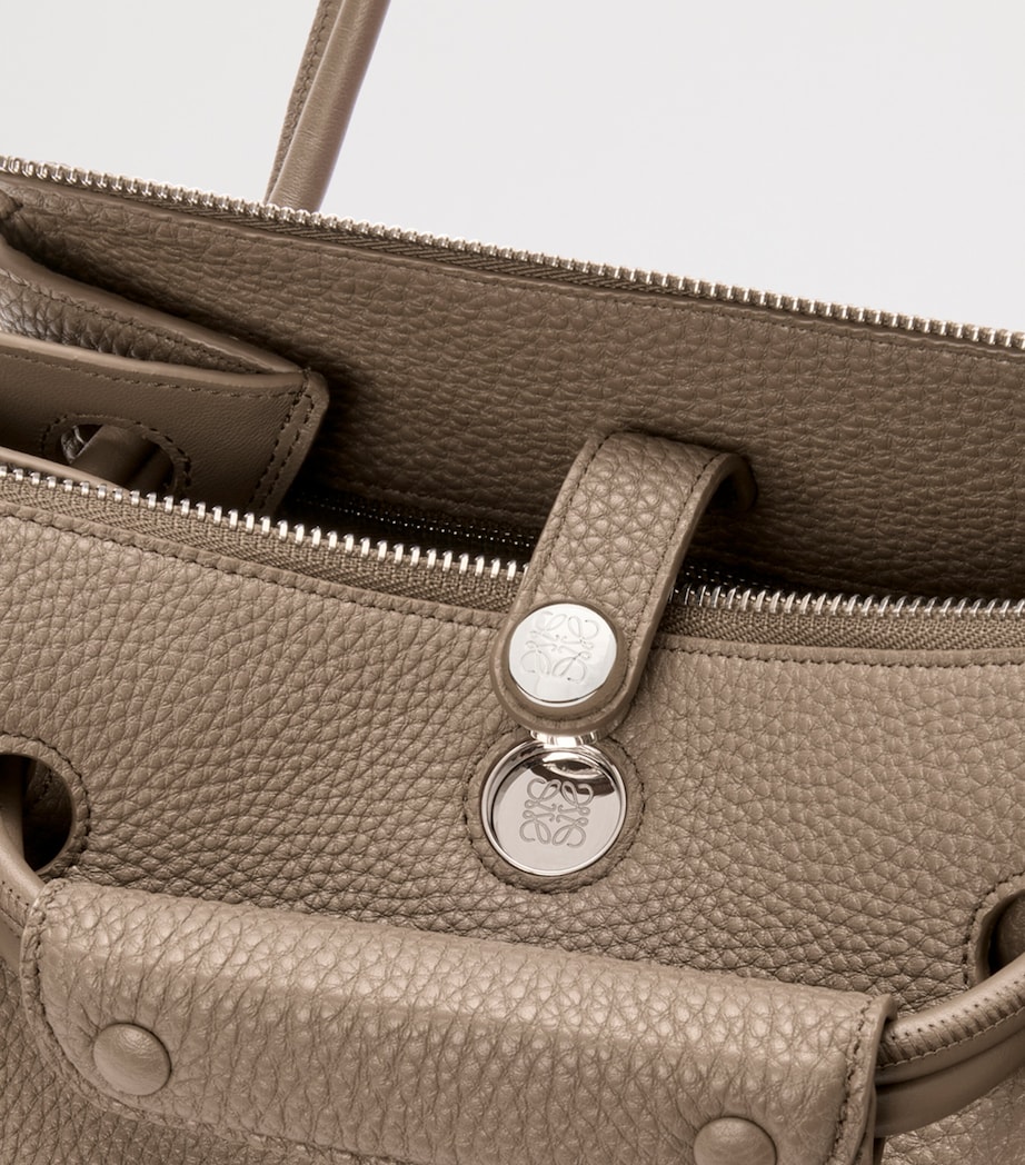 Small Grained Leather Madrid Shoulder Bag TAUPE Image 10