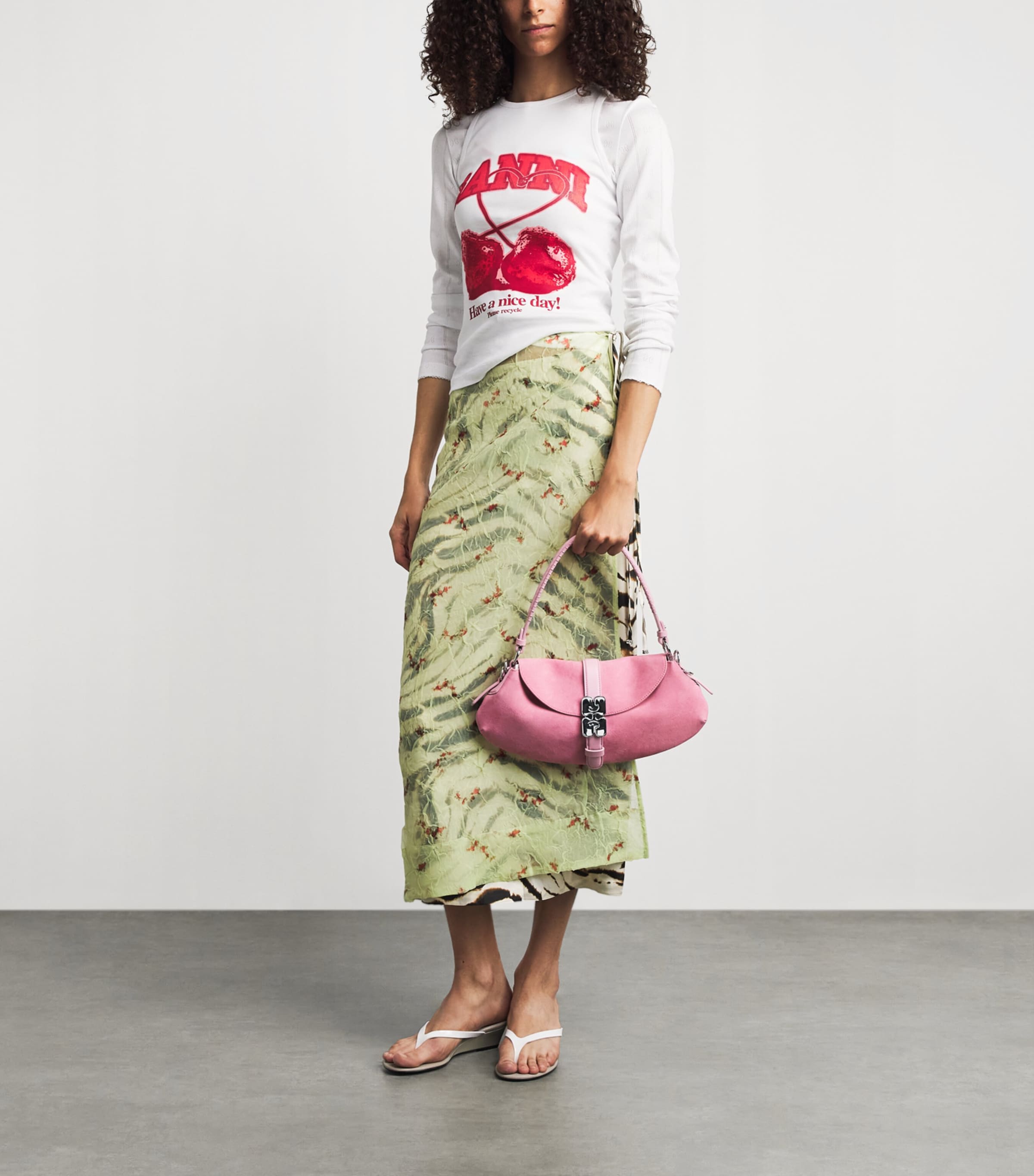 GANNI B-Kat Shoulder Bag Pink Nectar Image 4