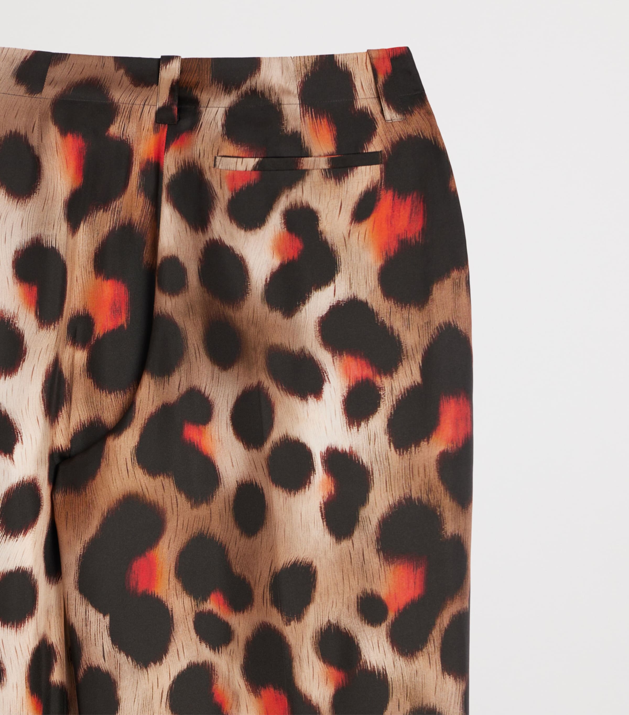 Givenchy Womens Silk Leopard Tailored Trousers Image 8