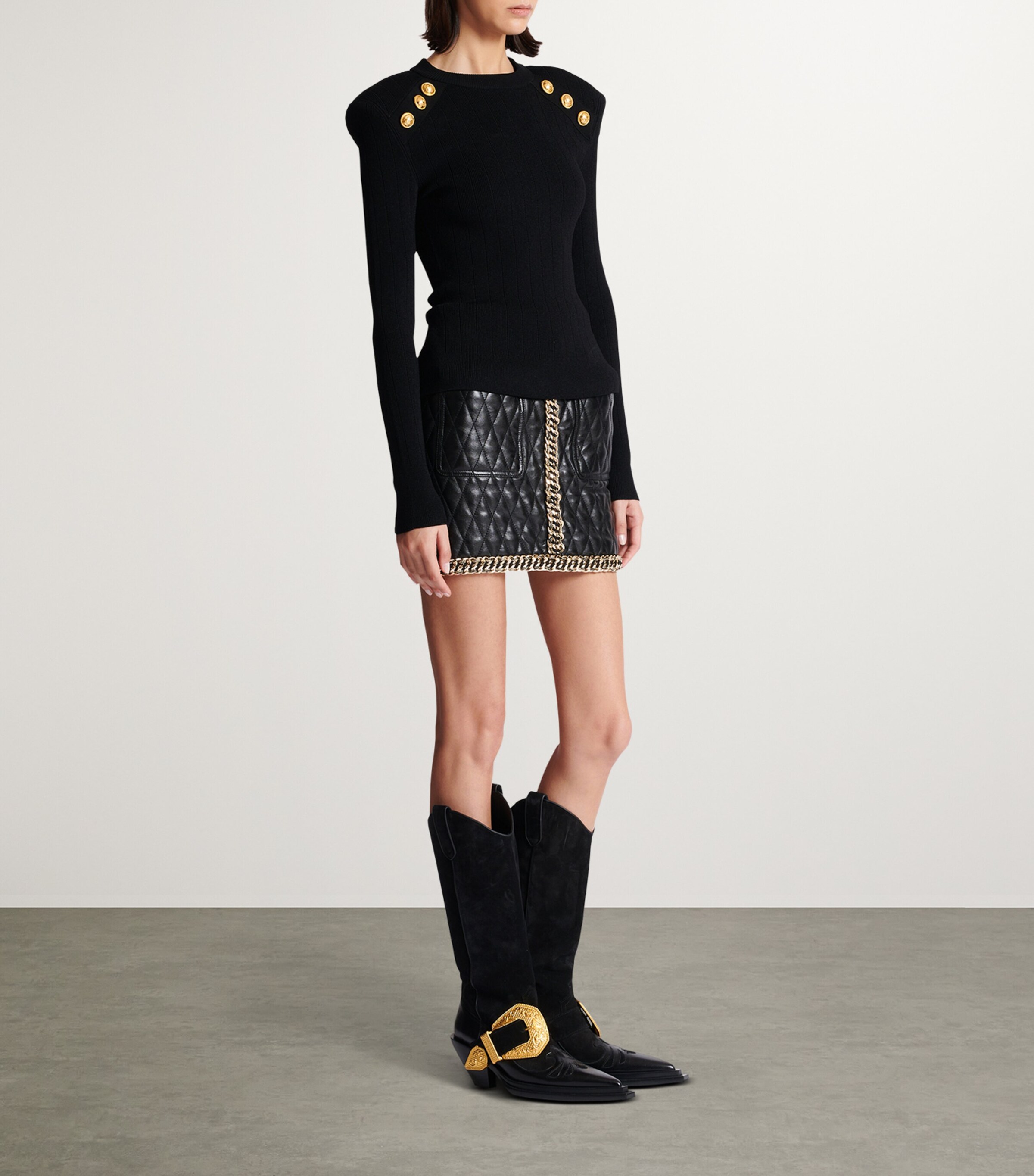 Button-Detail Sweater 0PA NOIR Image 2