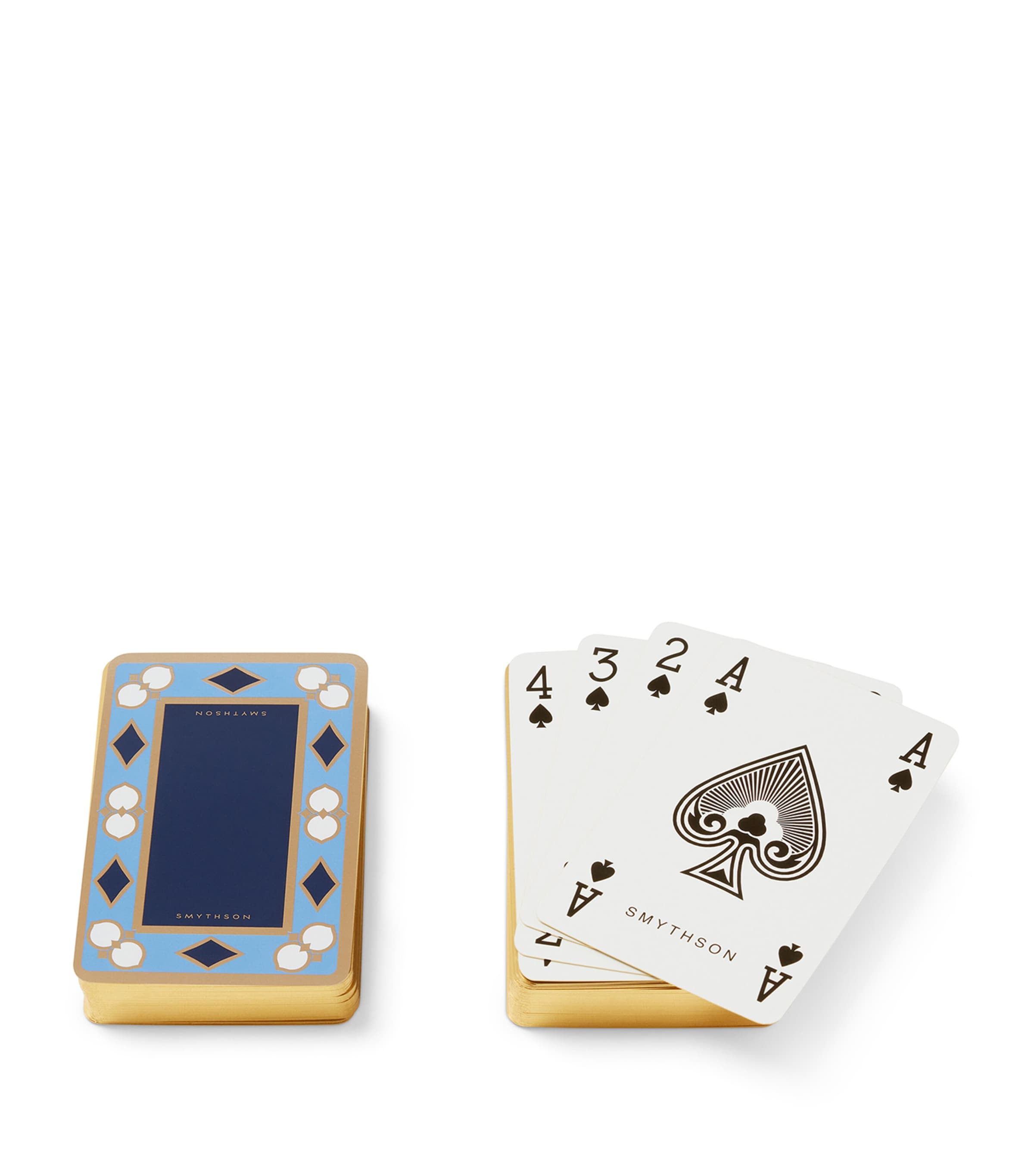 Leather Panama Playing Card Case NILE BLUE Image 4