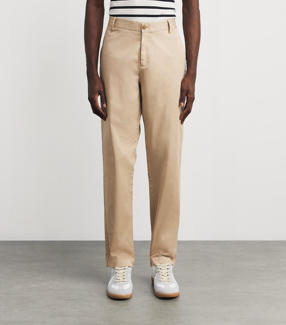 Stretch-Cotton Slim Chinos WHBS-LIGHT STONE Image 3