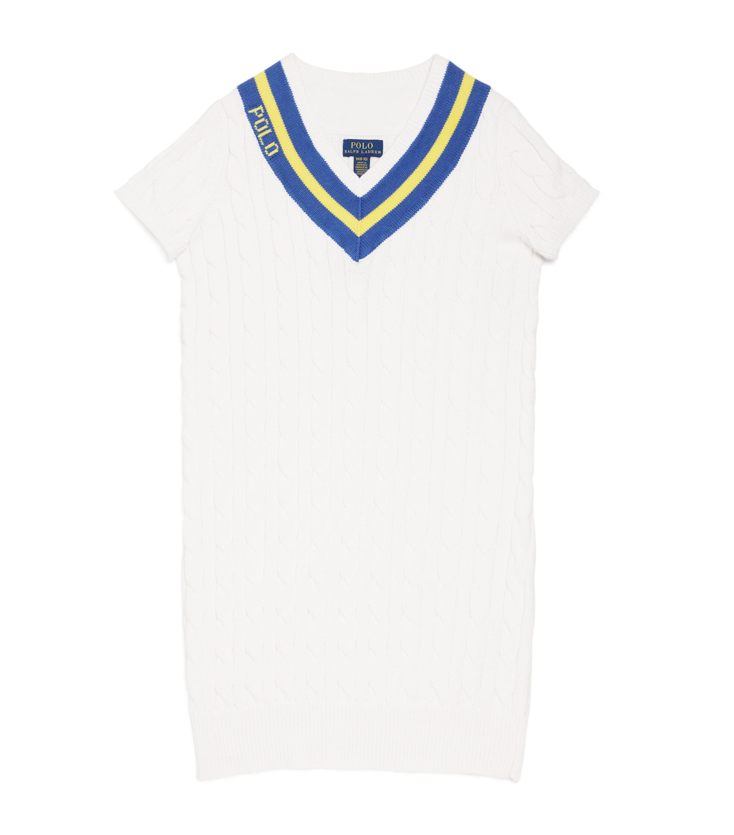 Ralph Lauren Kids Cotton Cable-Knit Dress (7-14 Years) Deckwash W Image 1