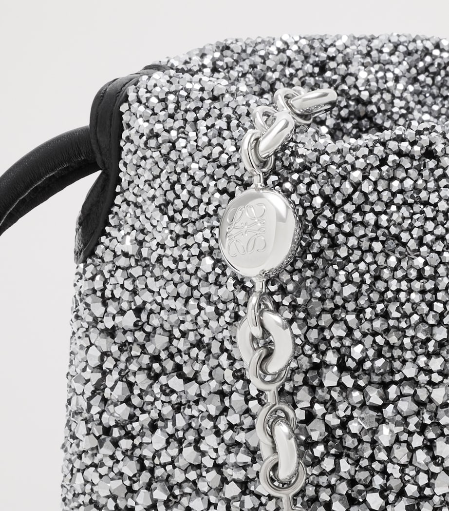 LOEWE Mini Beaded Flamenco Purse Black/silver Image 8