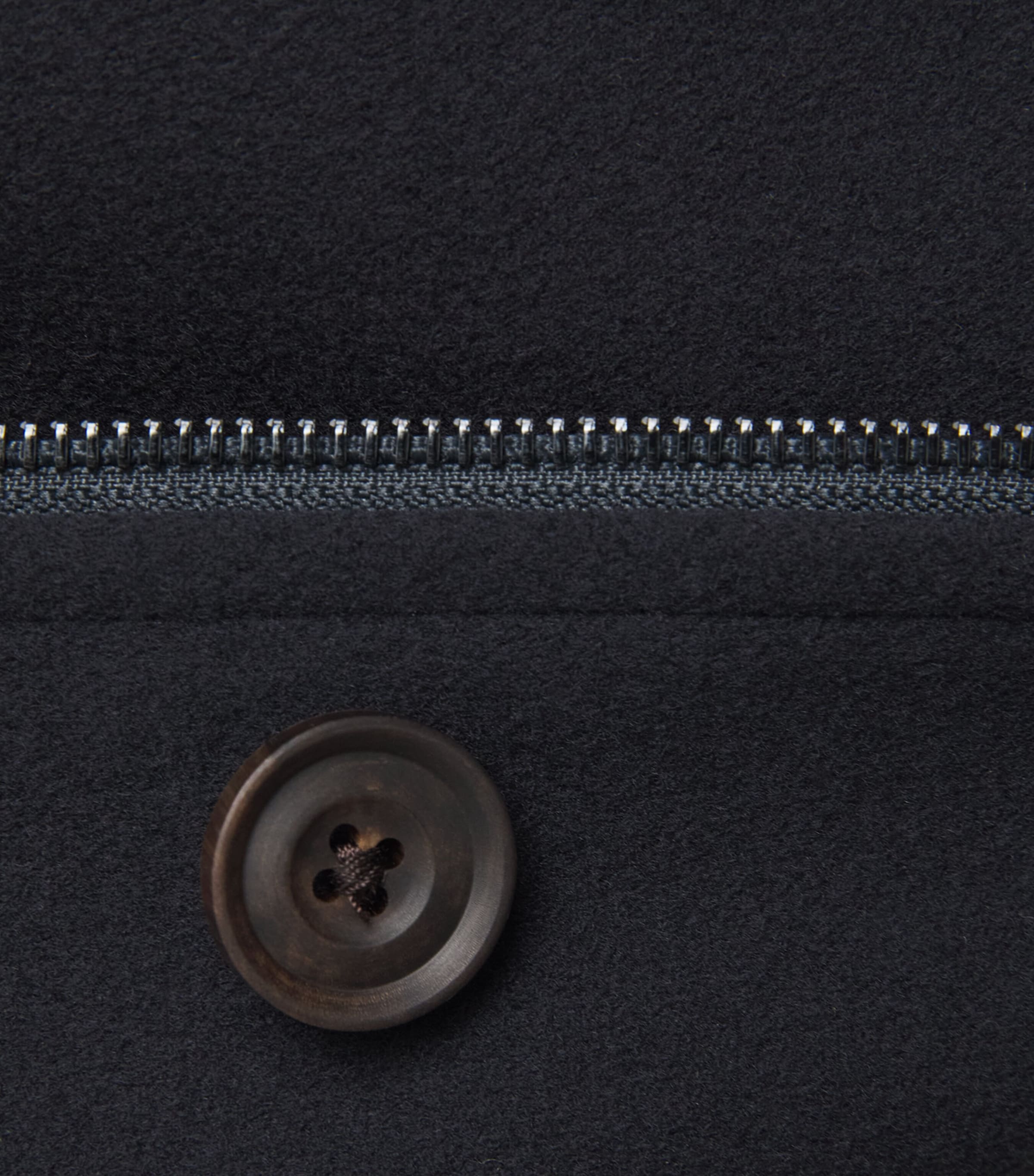 Corneliani Mens Virgin Wool High-Neck Jacket Dark Blue Image 6