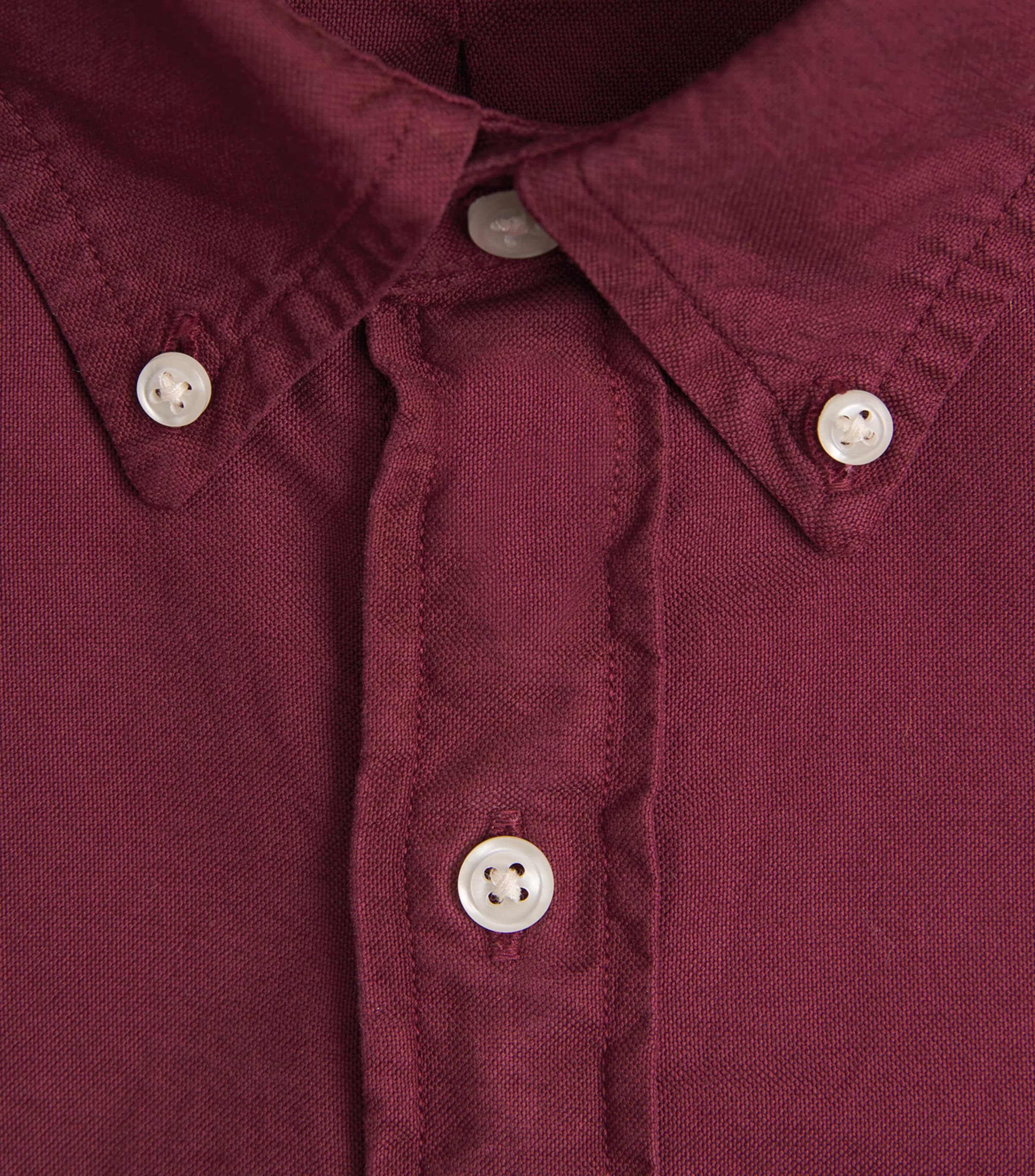 Polo Ralph Lauren Mens Garment-Dyed Oxford Shirt Classic Wine Image 6