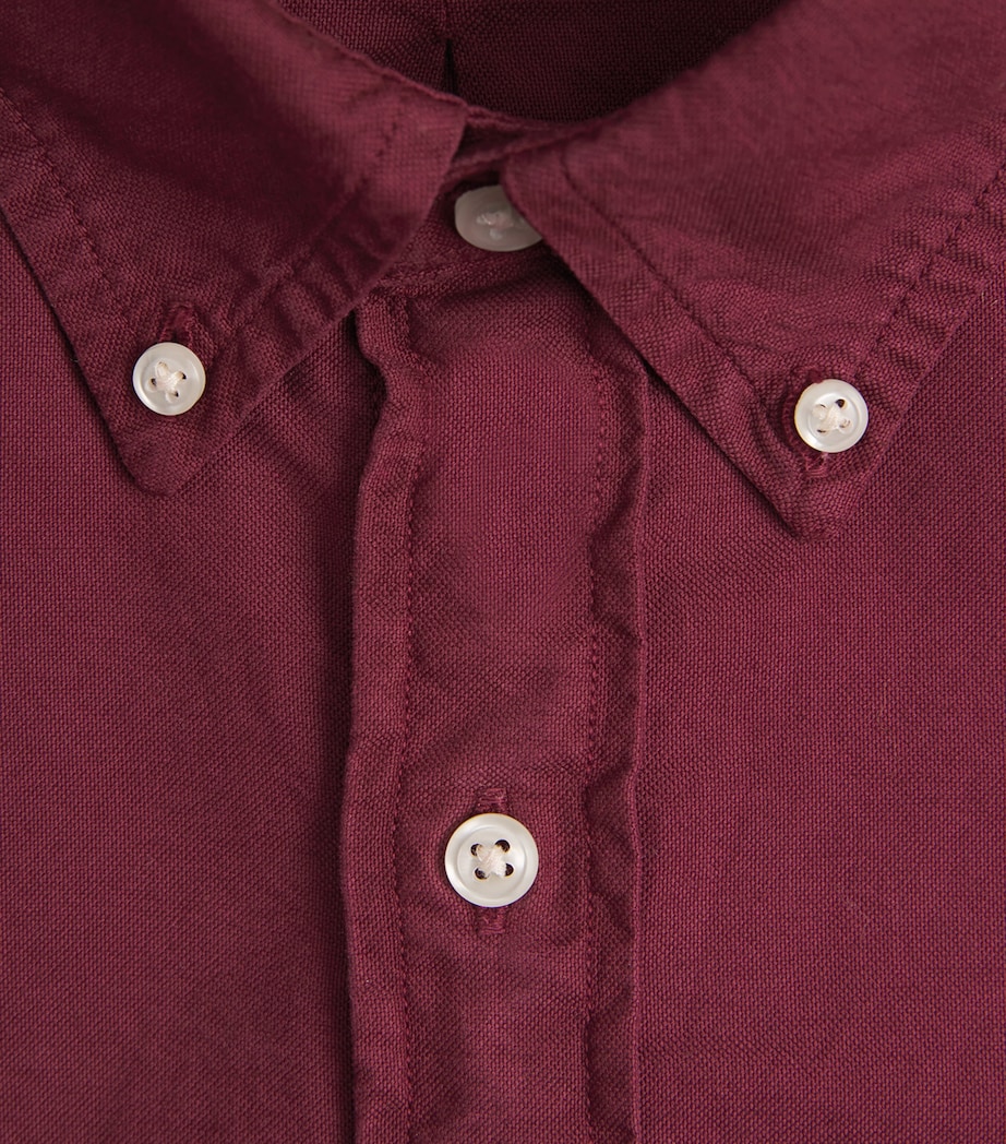 Polo Ralph Lauren Mens Garment-Dyed Oxford Shirt Classic Wine Image 6