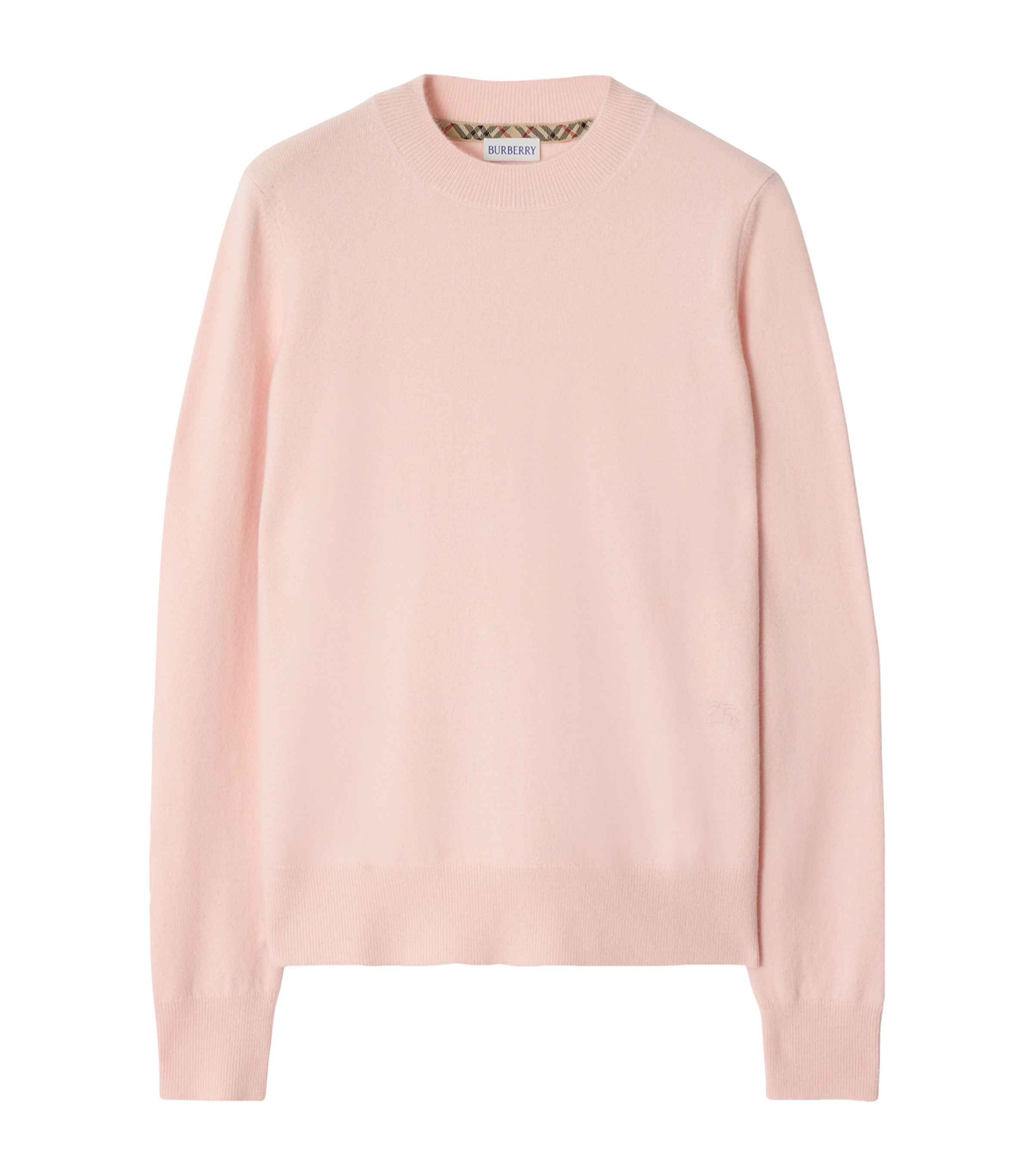 Burberry Cashmere Ekd-embroidered Sweater In Pink