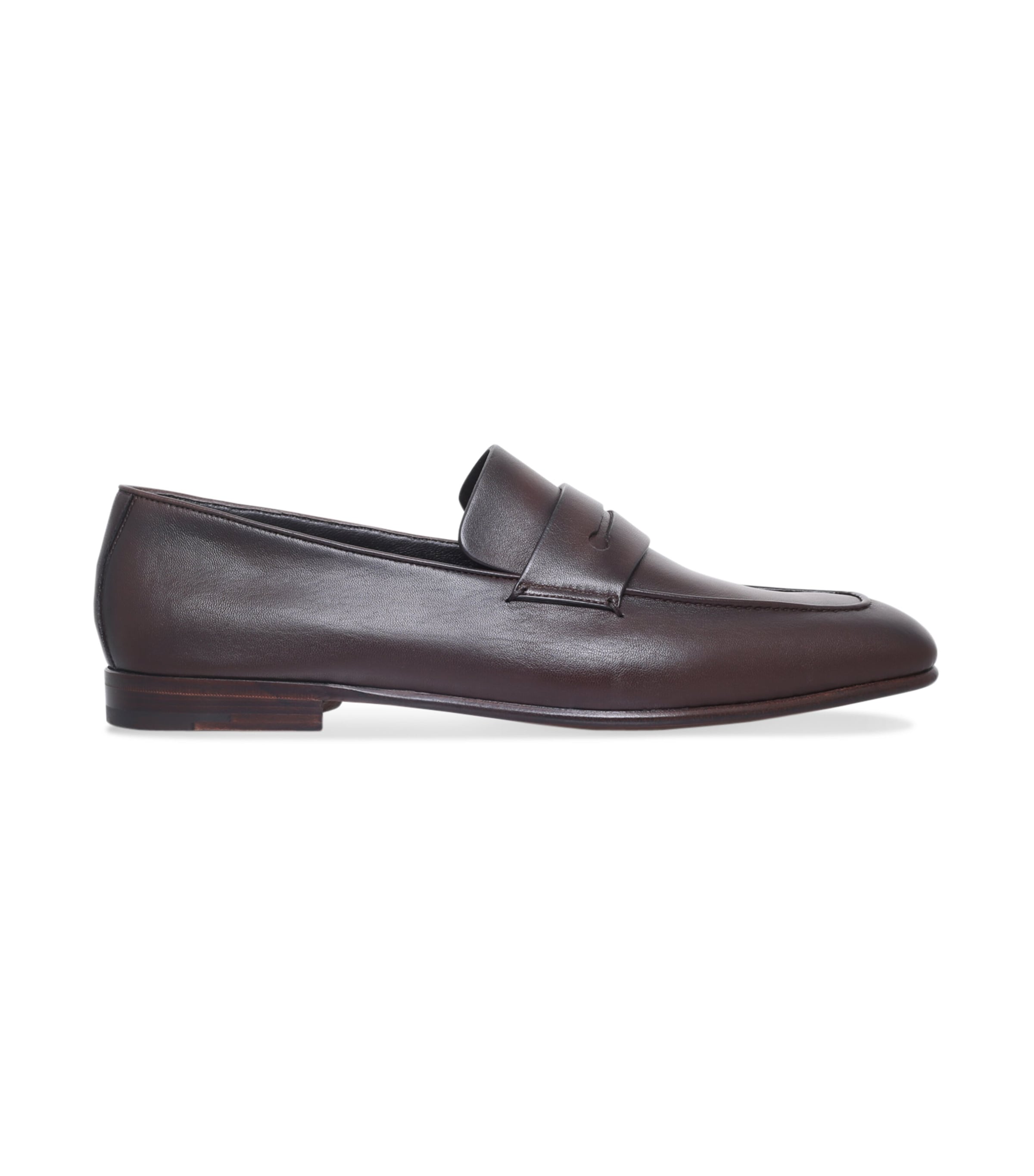 Leather Asola Penny Loafers BROWN Image 3