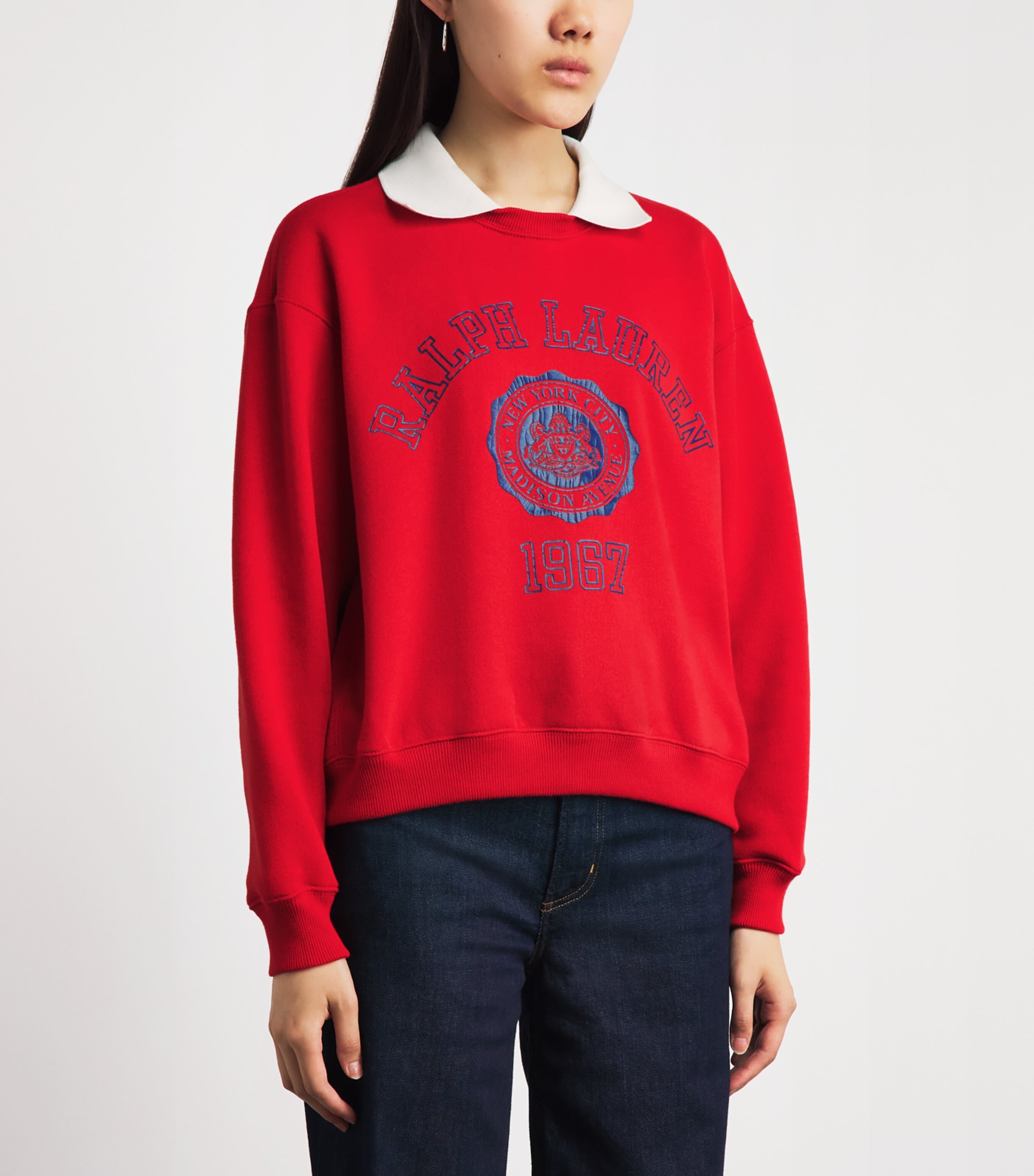 Polo Ralph Lauren Womens Polo Crest Sweatshirt Very Red Image 4