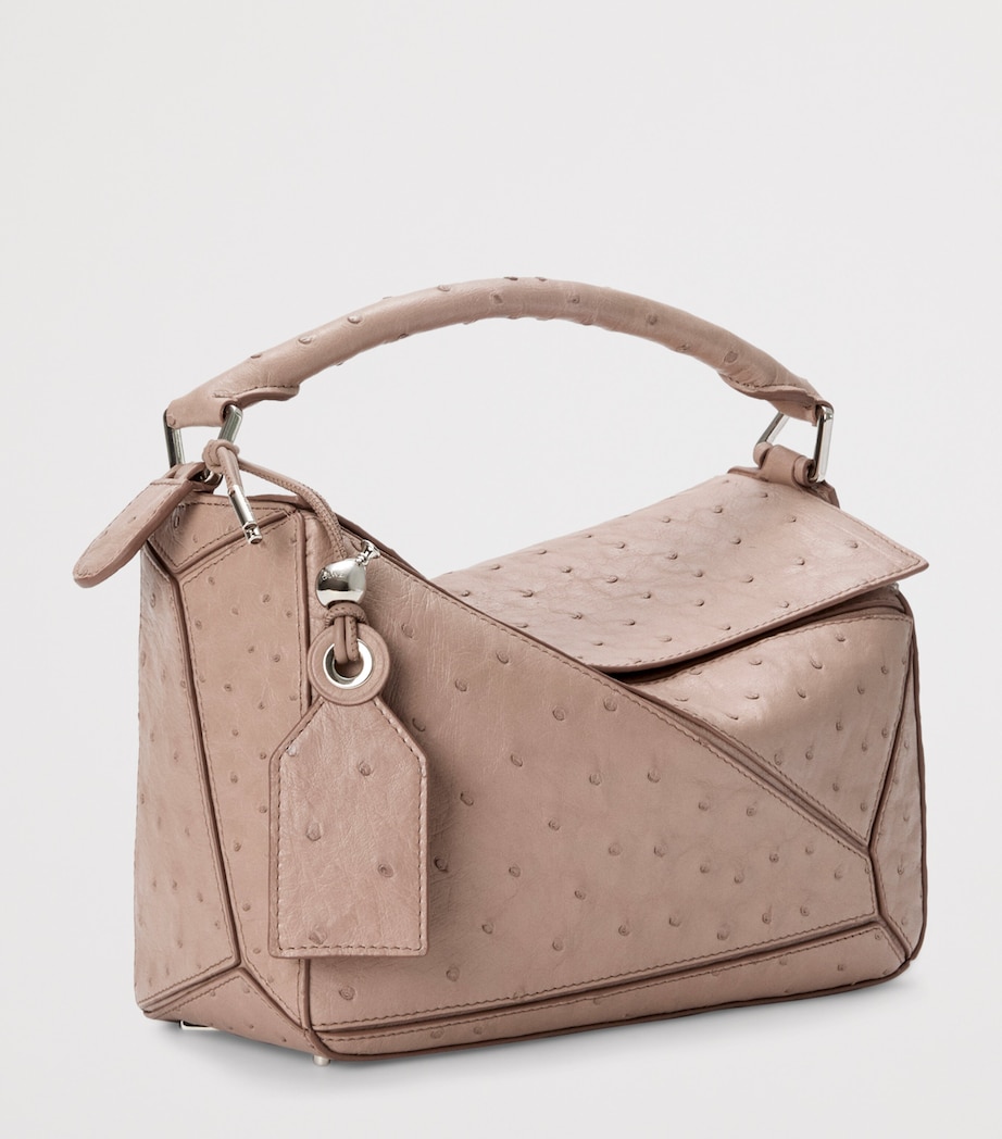 Small Leather Puzzle Top-Handle Bag TAUPE Image 3