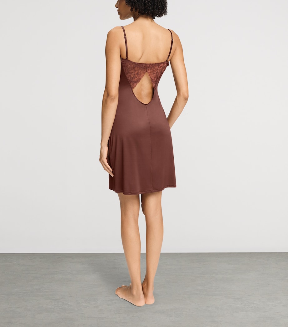 Hanro Womens Azelia Negligee Cinnamon Image 4