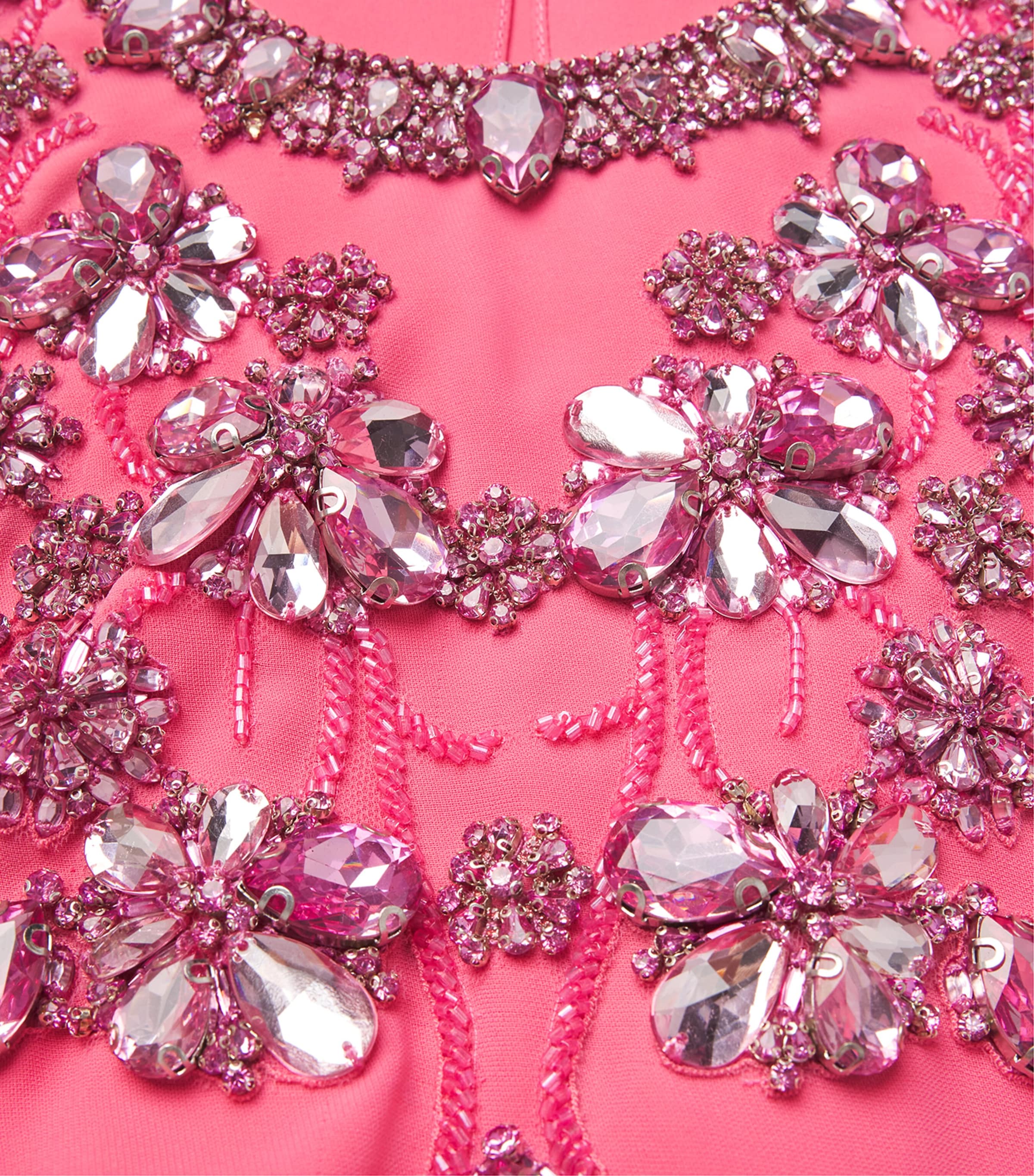 Zuhair Murad Womens Cady Embellished Cape Gown Pink Flambe Image 6