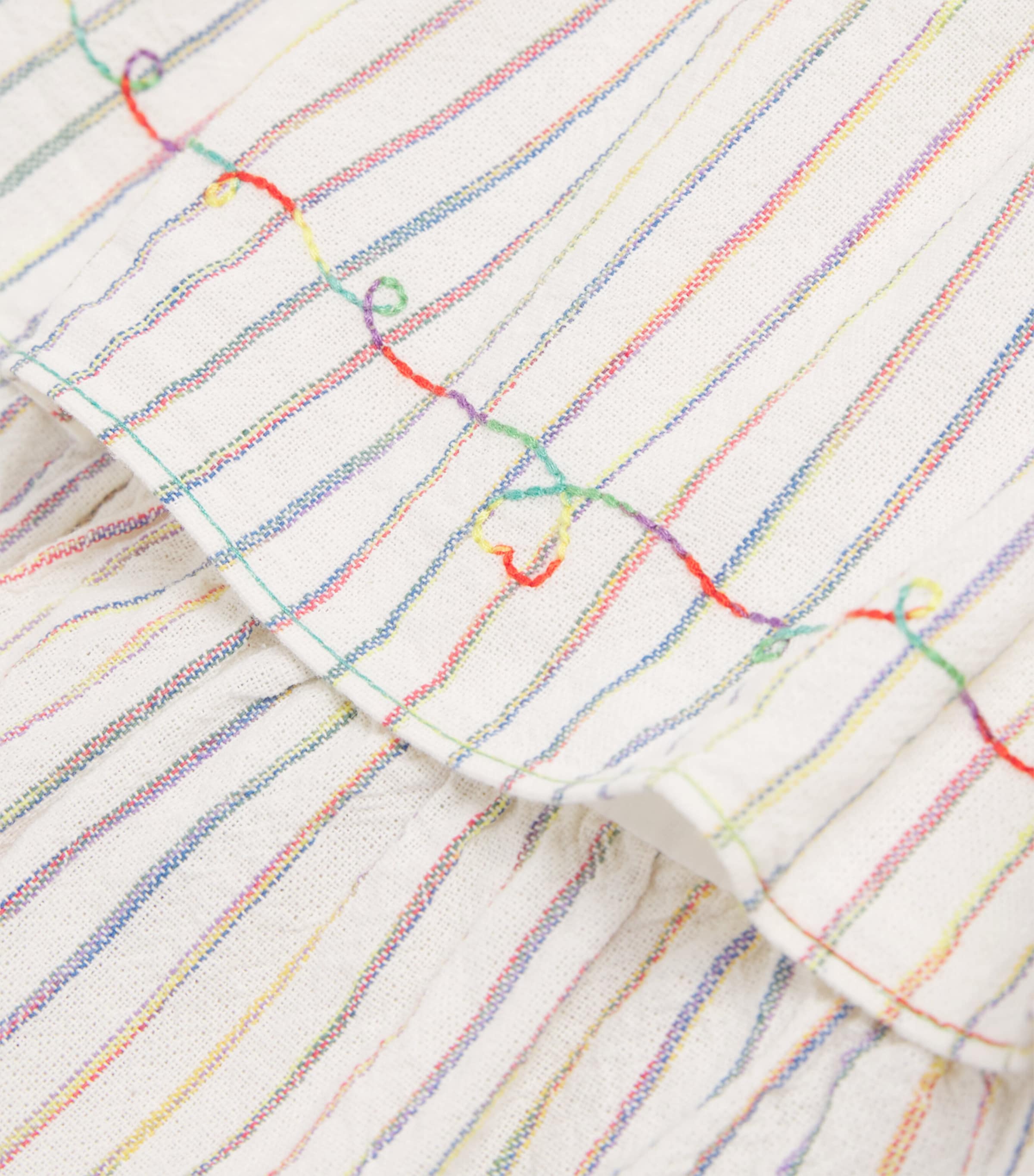 Zimmermann Kids Rhiannon Denim Dress (2-12 Years) Rainbow Stripe Image 3