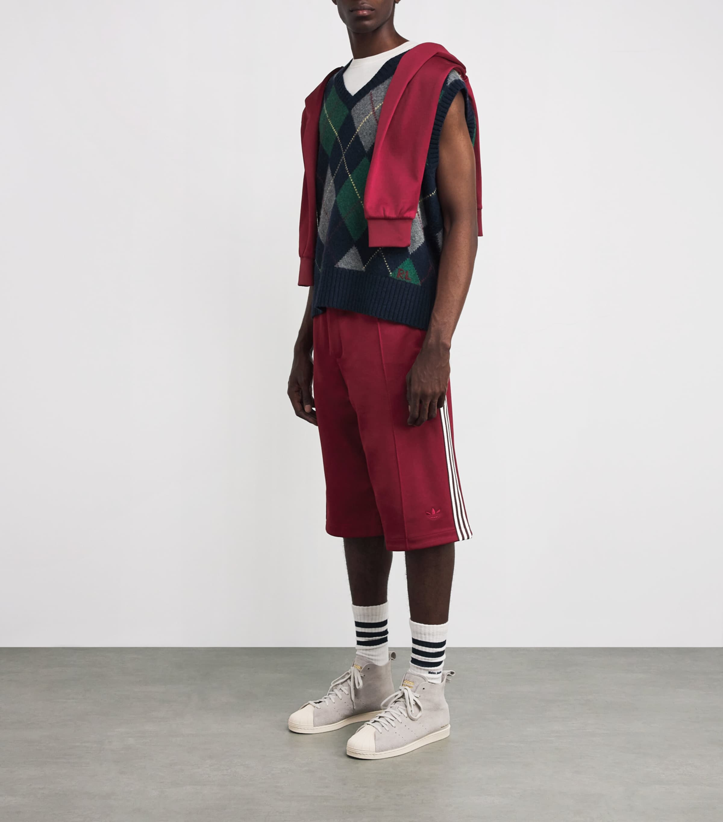 x Wales Bonner Collegiate  Shorts COLLEGIATE BURGUNDY Image 2