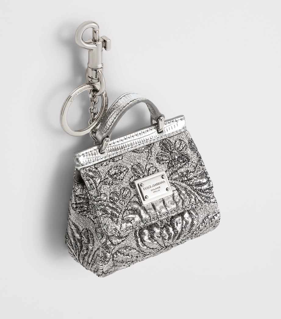 Embellished Brocade AirPods Case 80998-SILVER Image 2