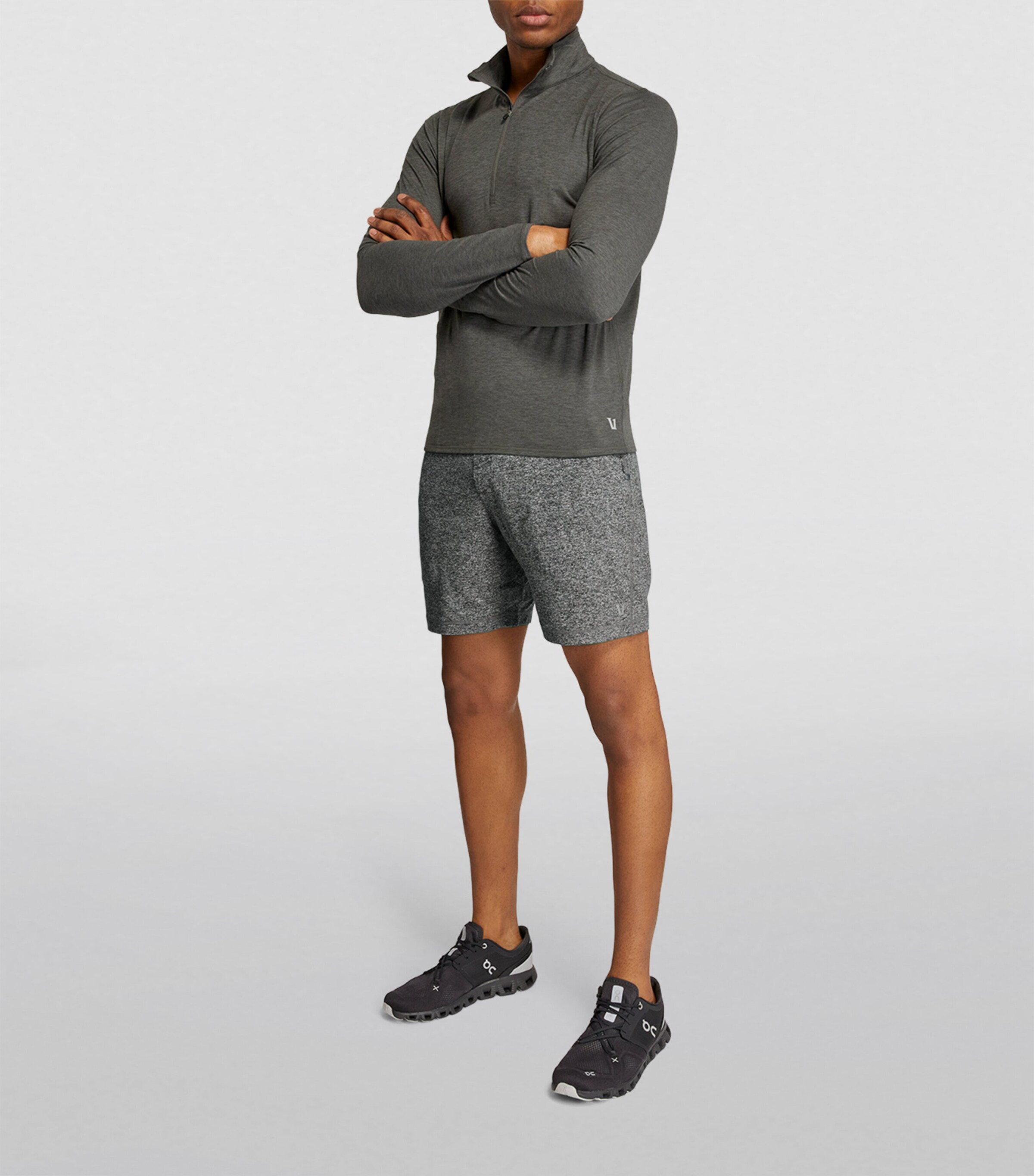 Ponto Sweat shorts CHARCOAL HEATHER - HCC Image 2
