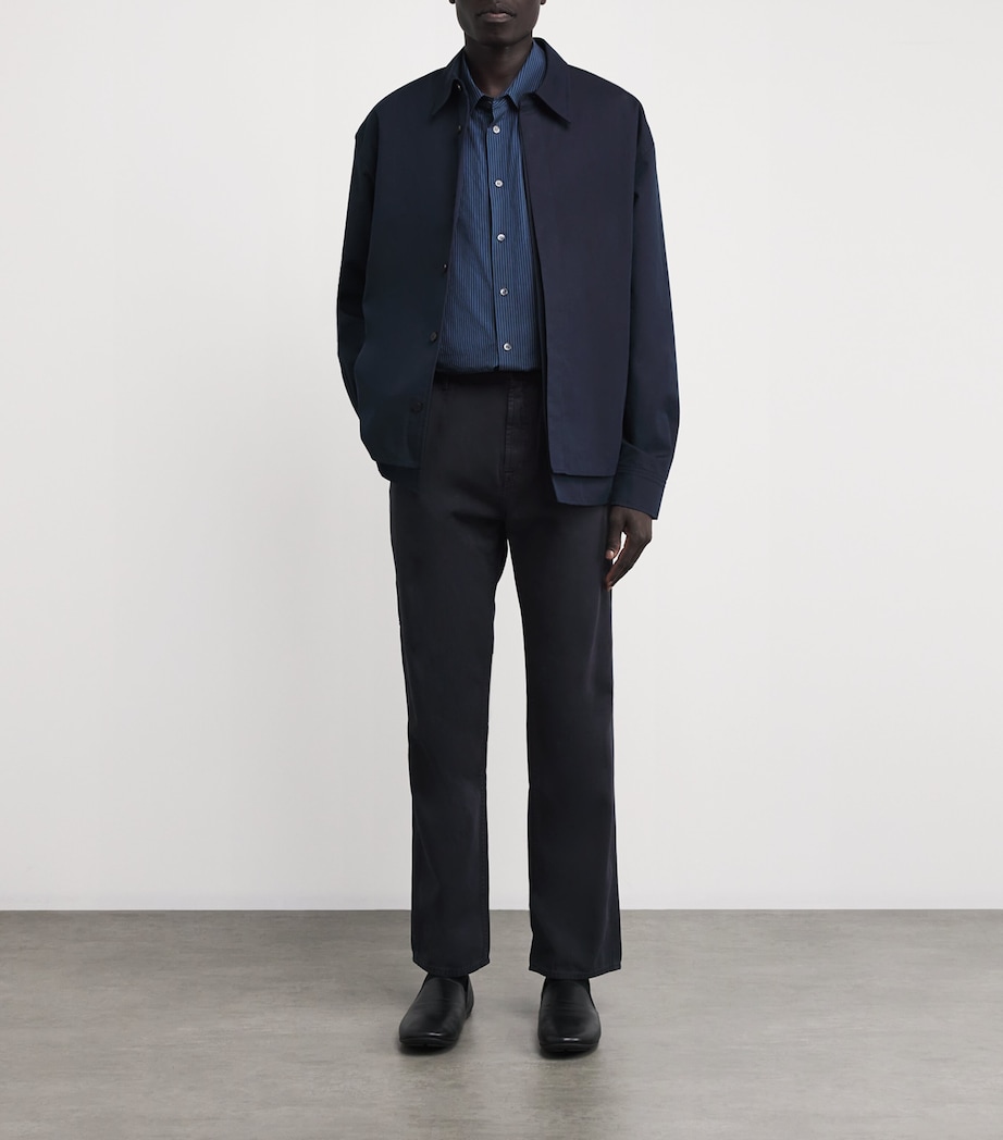 Cotton-Linen Carpenter Chinos LINEN DARK NAVY Image 2