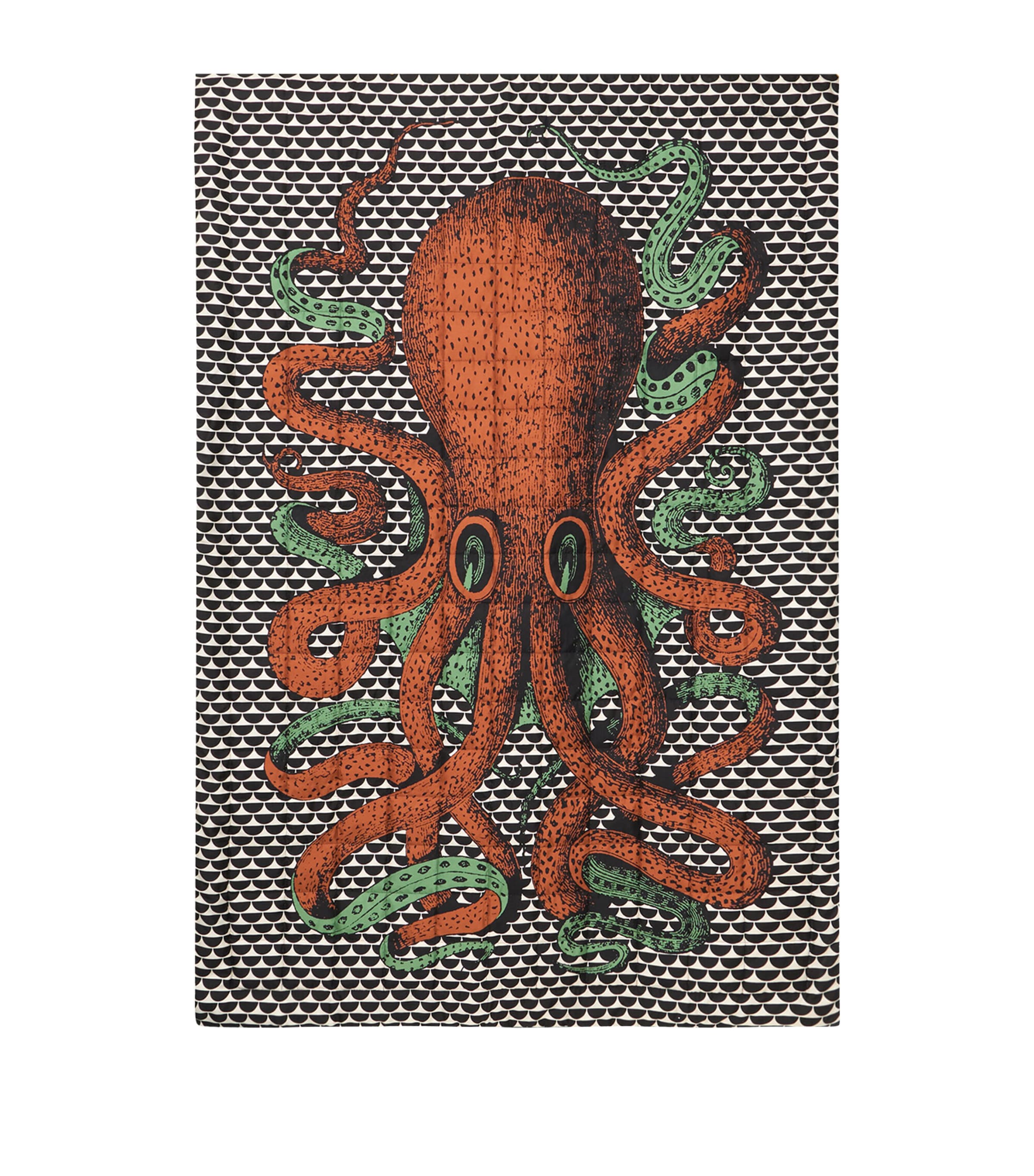 Fornasetti Silk Plaid Polipo Throw