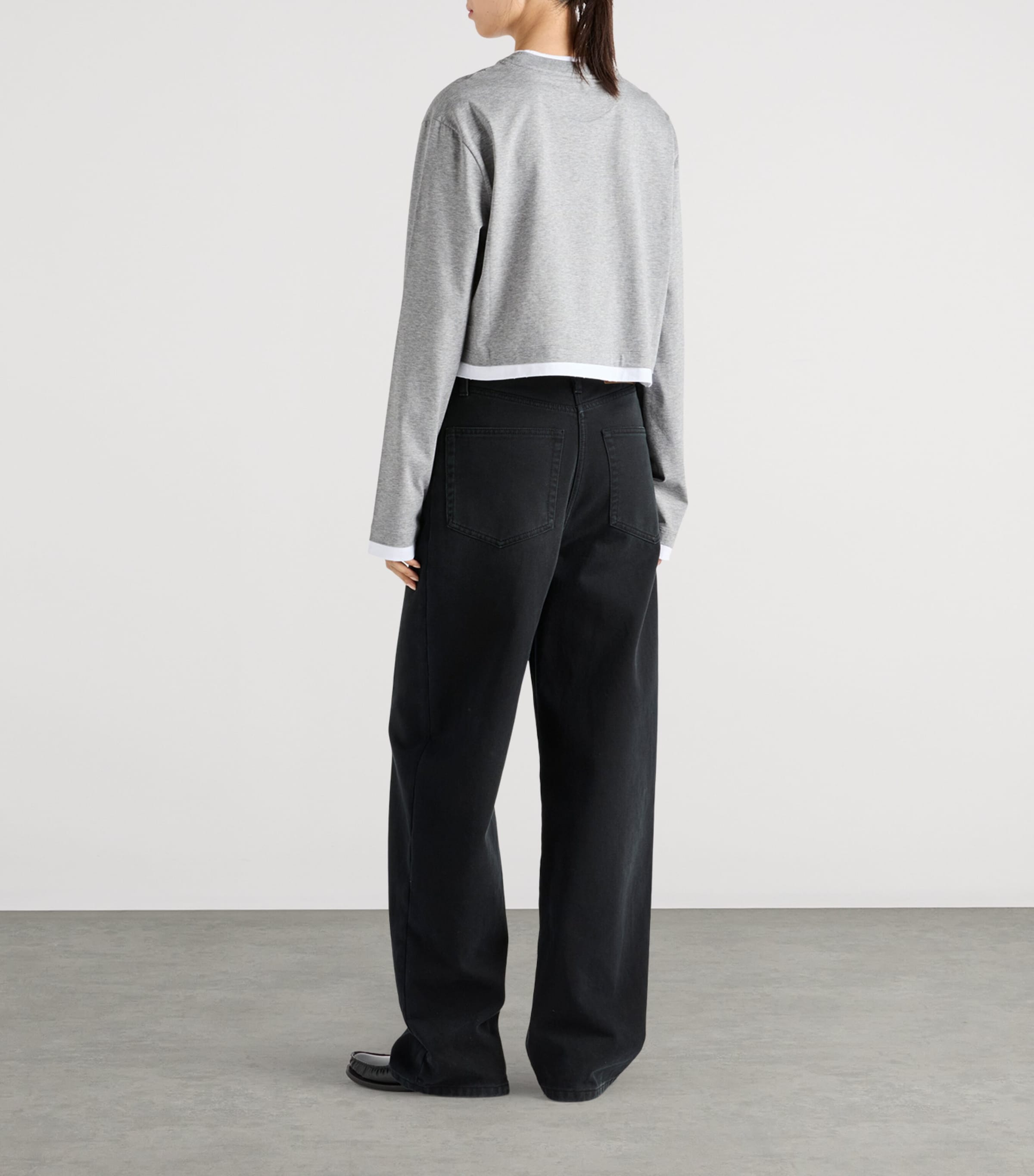 Cotton Jersey Layered-Effect T-Shirt F0684 Image 5