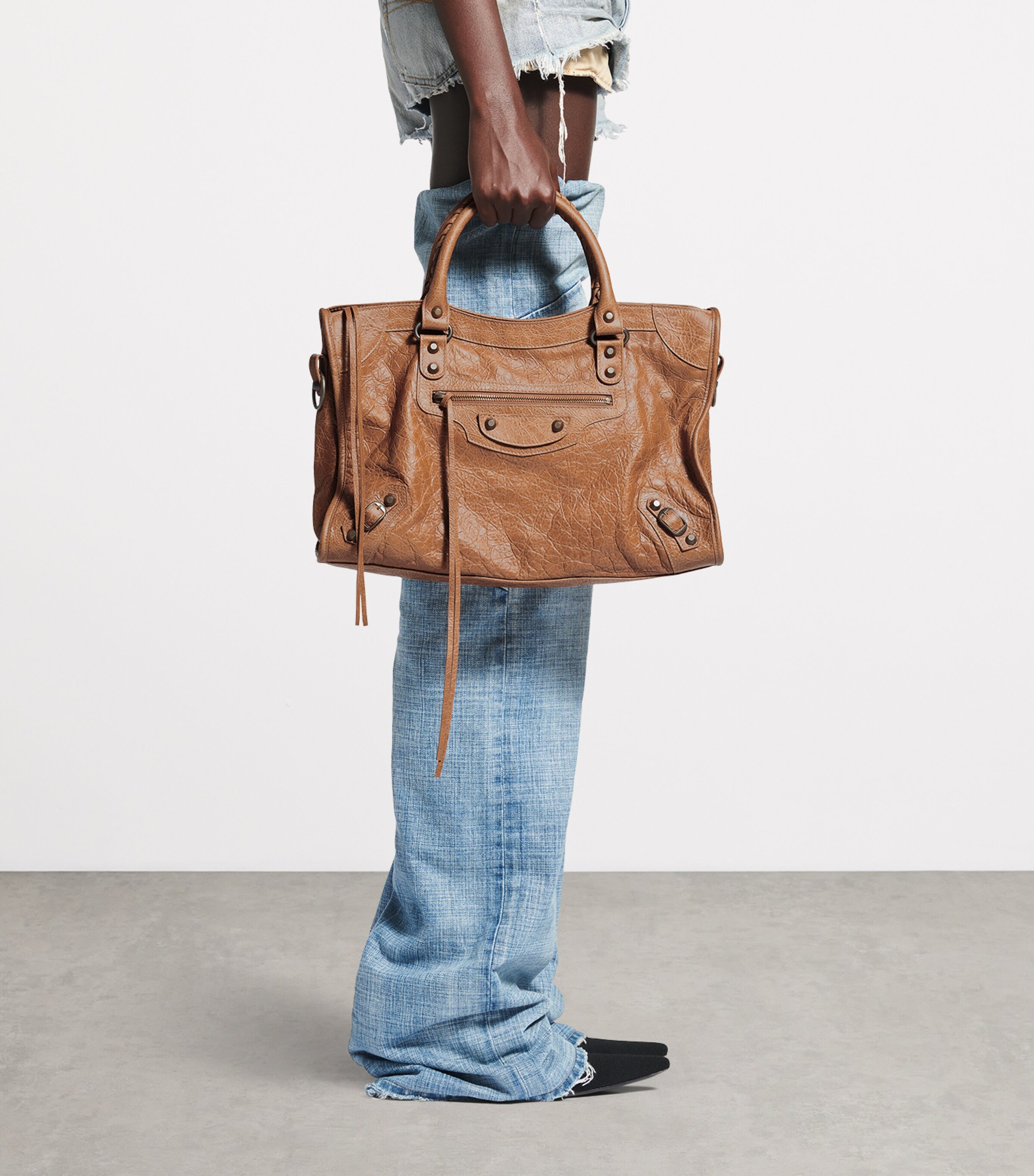 Balenciaga Medium Leather Le City Top-Handle Bag Image 5