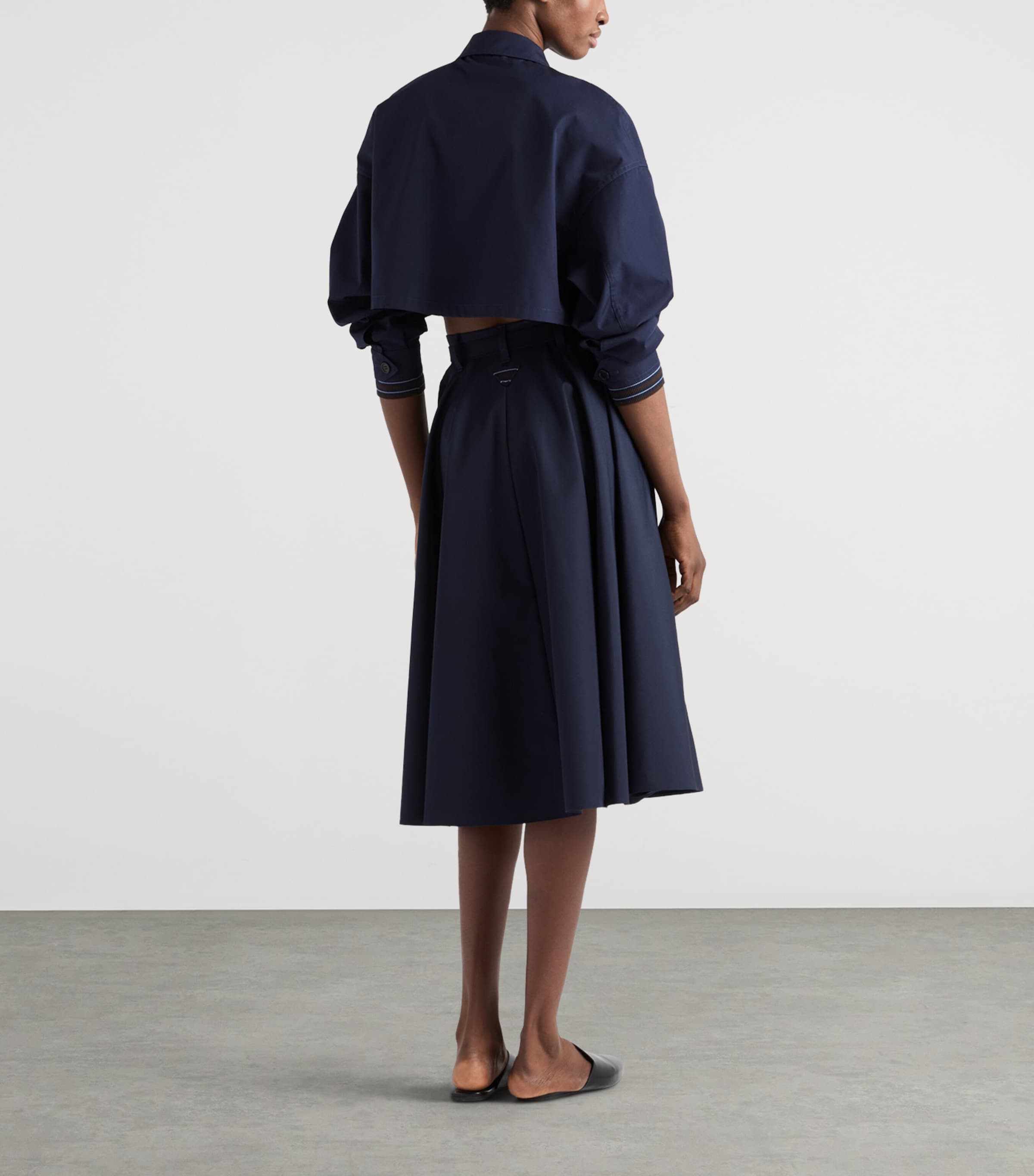 Prada Womens A-Line Midi Skirt Image 3