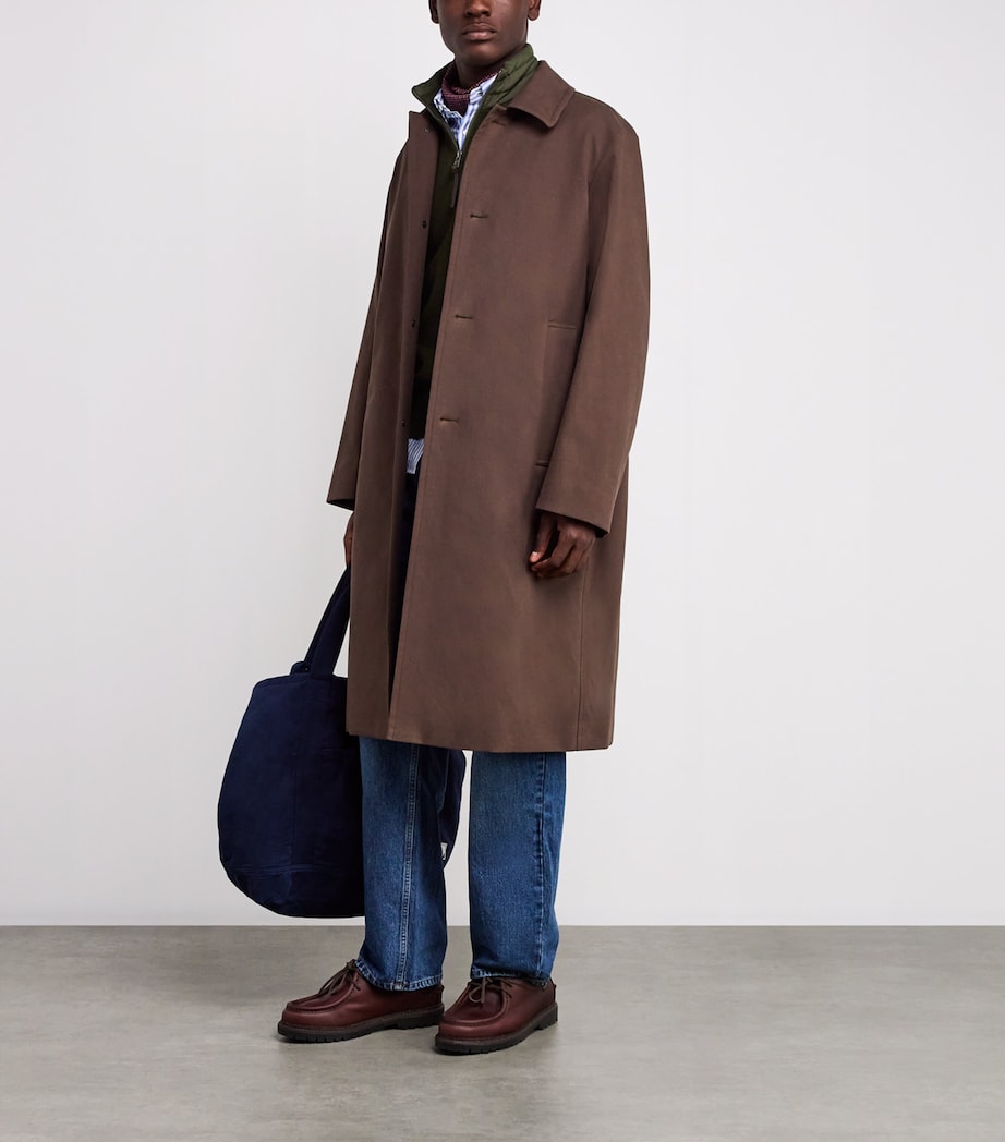 Wool Hybrid Quarter-Zip Sweater GREEN Image 2