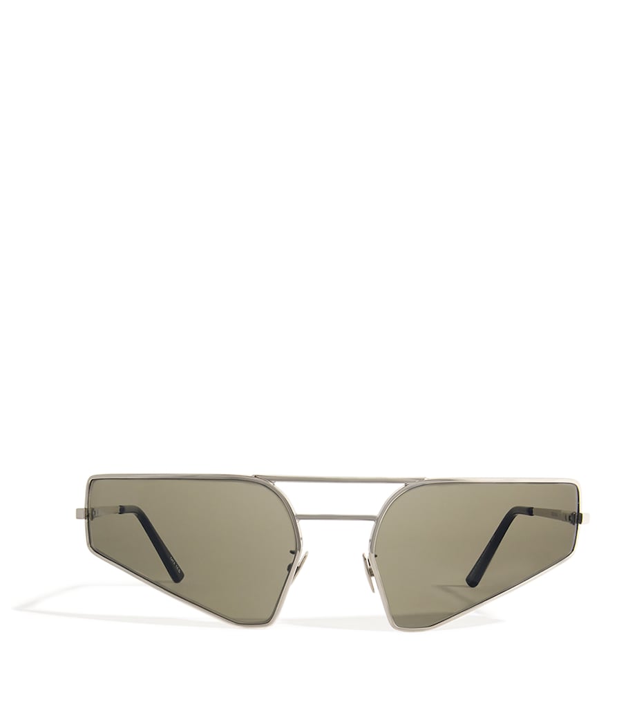 Rick Owens Stainless Steel RG0000015 Prong Sunglasses Tpl/blklns Image 1