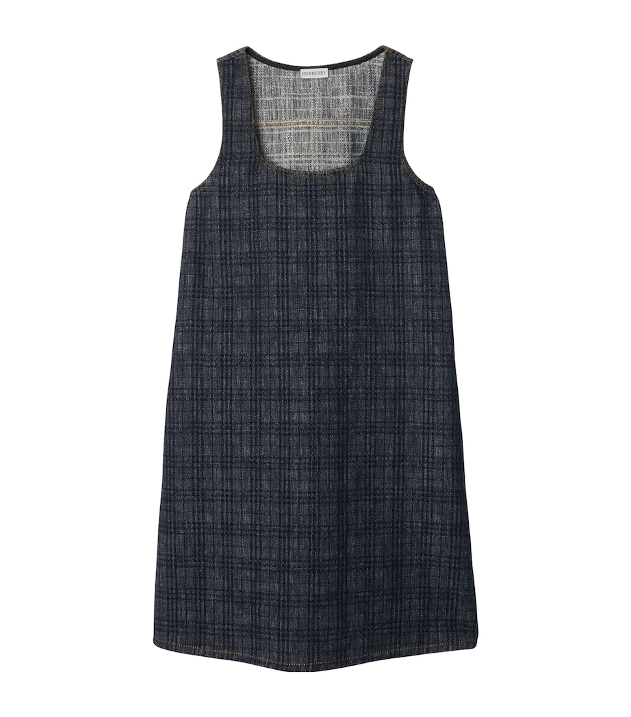 Denim Check Mini Dress INDIGO IP CHECK Image 1
