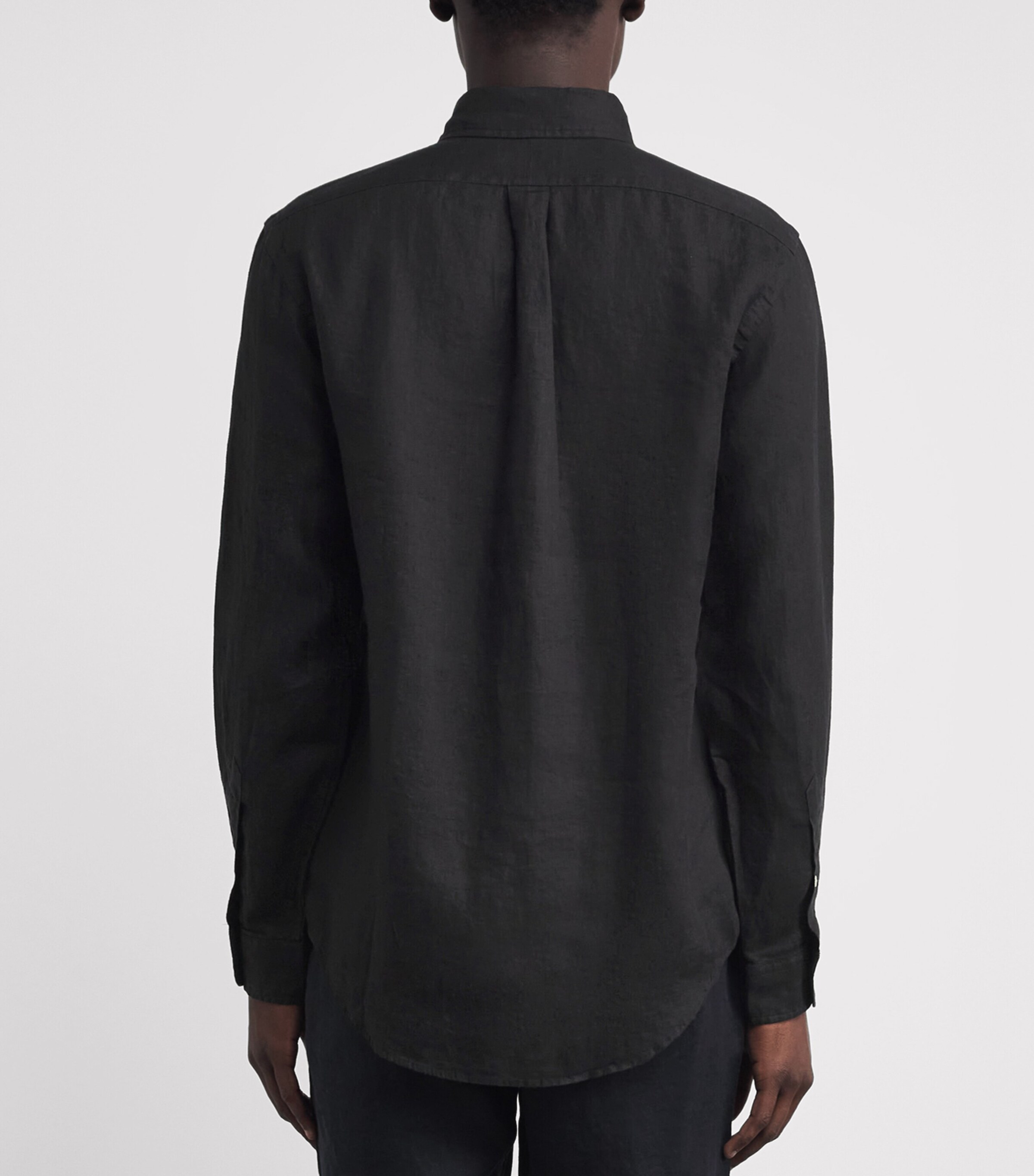Polo Ralph Lauren Mens Linen Custom-Fit Polo Pony Shirt Polo Black Image 5