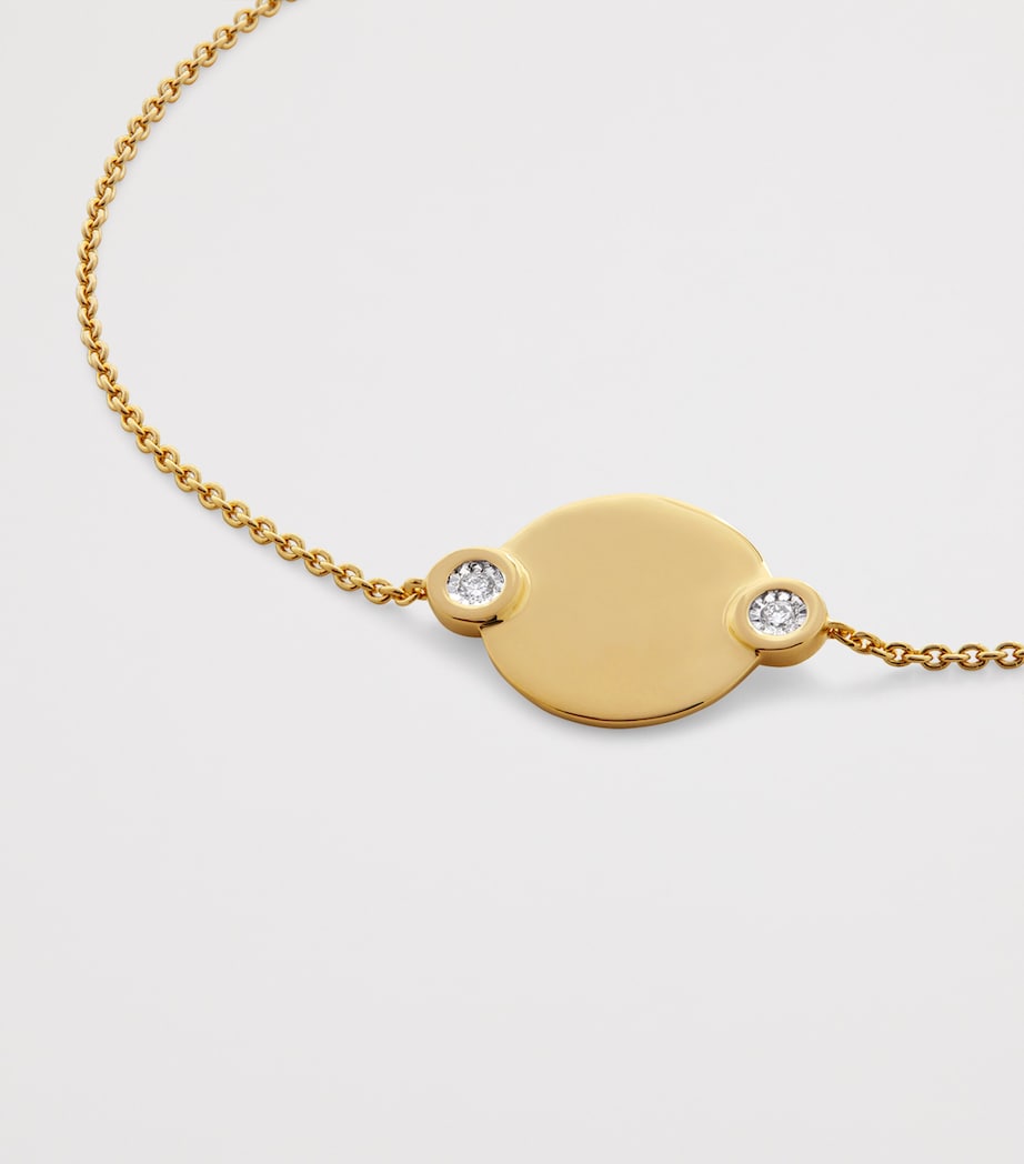 Gold Vermeil and Diamond Round Chain Bracelet 18K GOLD VERMEIL Image 2