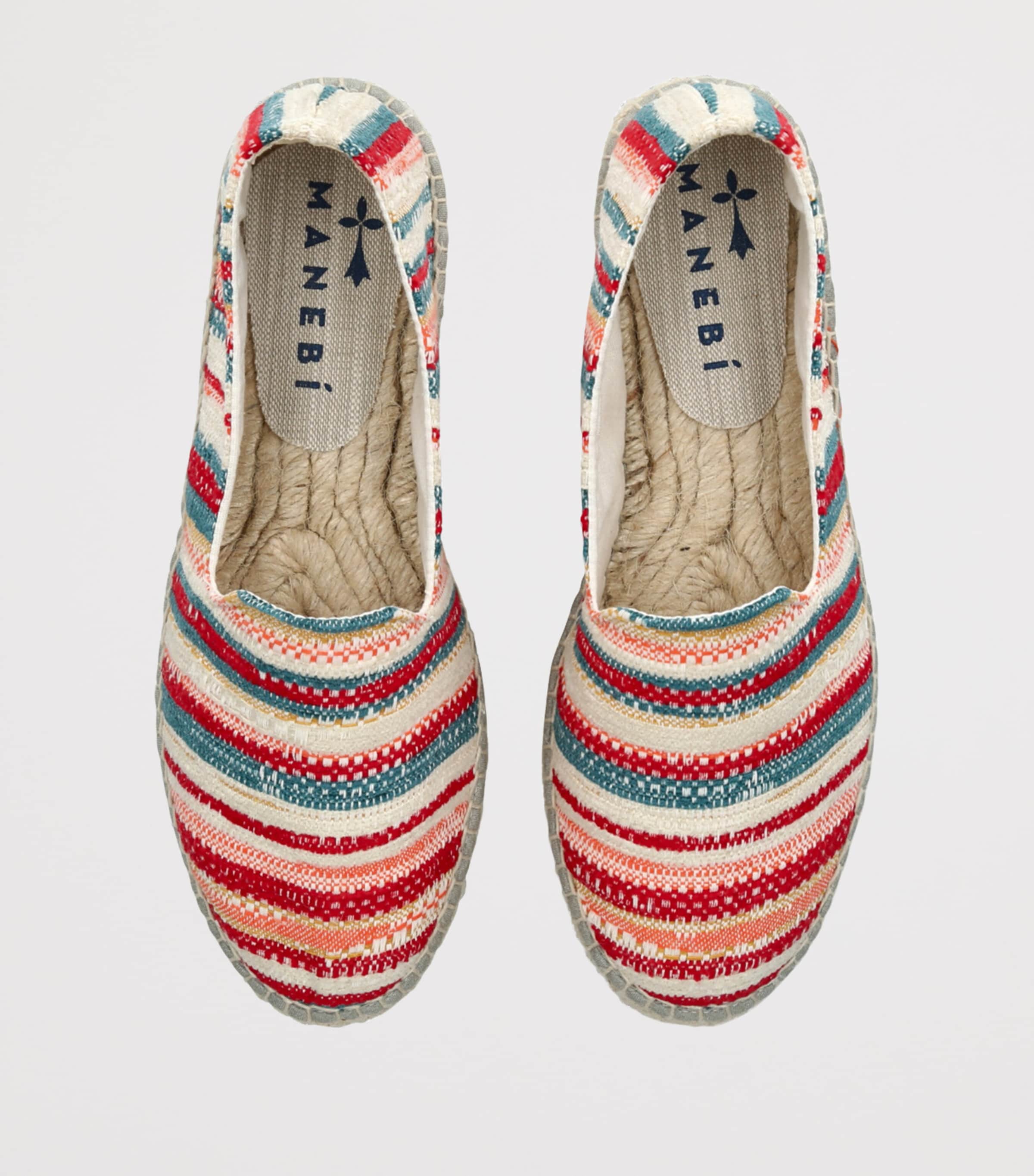Manebi Cotton Stripe Espadrilles Mult/other Image 4