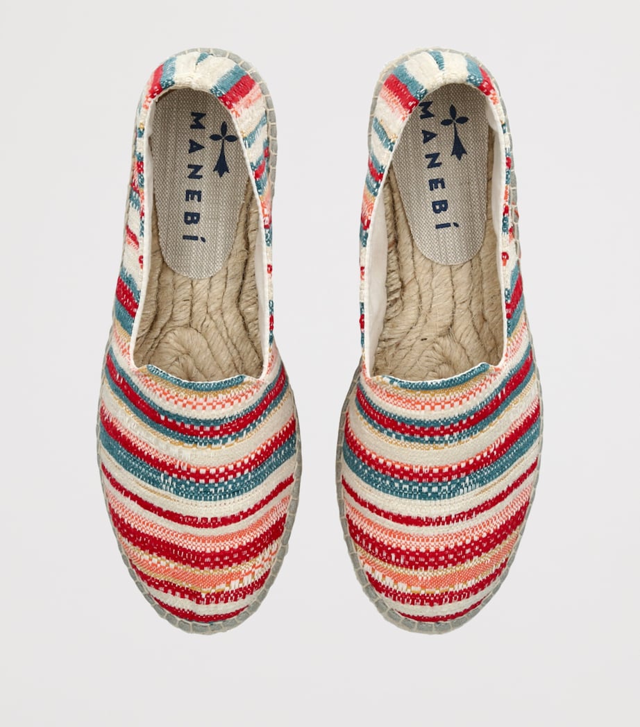 Manebi Cotton Stripe Espadrilles Mult/other Image 4