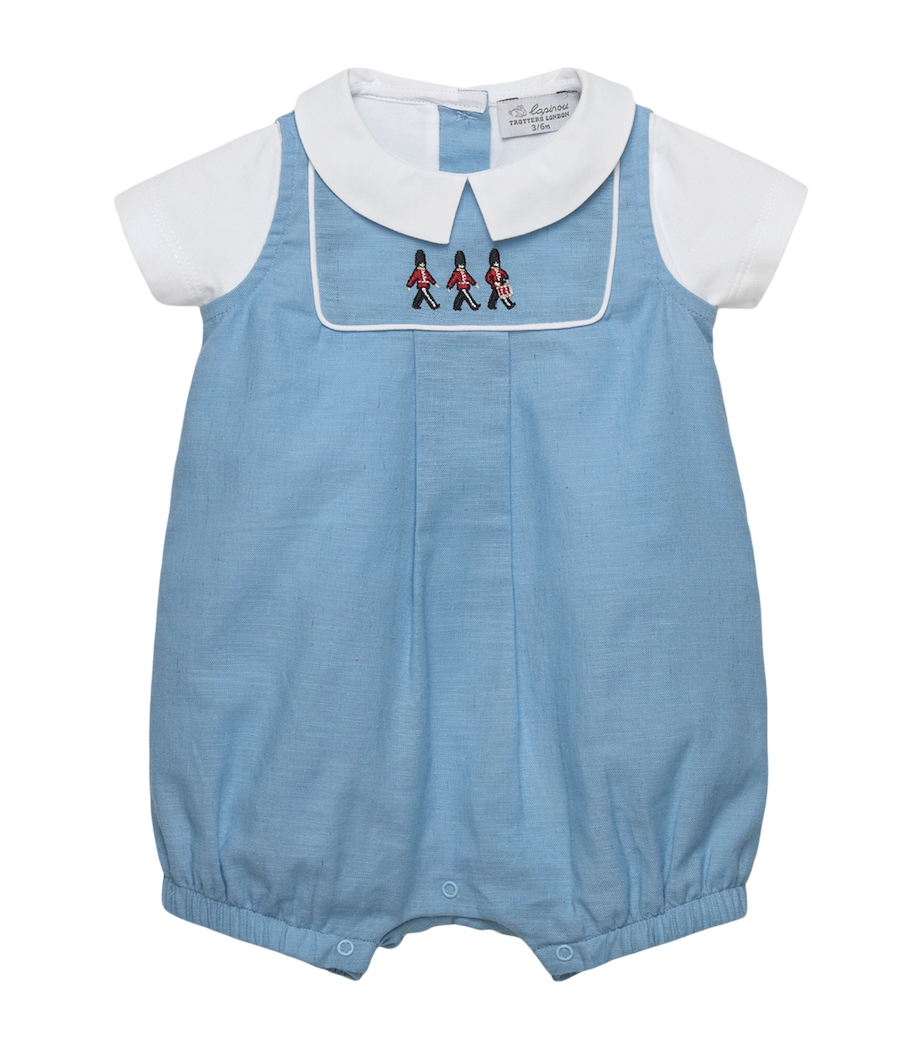 Trotters Cotton Jasper Guardsman Playsuit (0-9 Months) French Blue Image 1