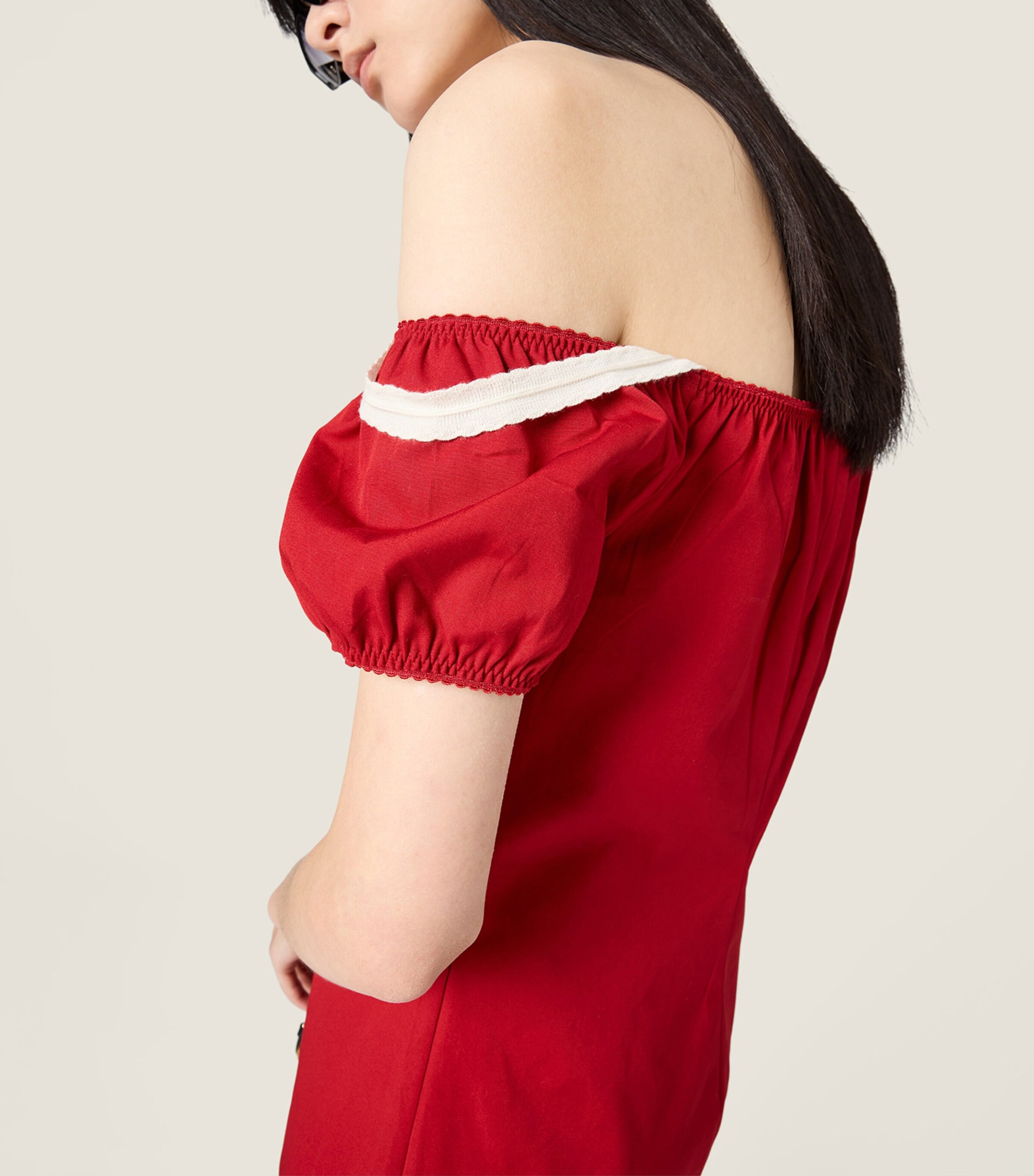 Miu Miu Womens Cotton Logo Midi Dress Image 6
