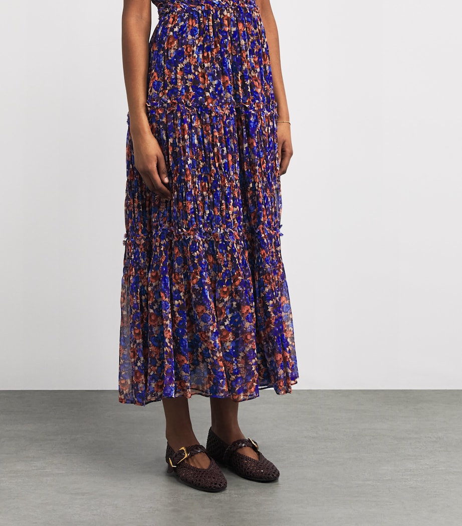Ulla Johnson Womens Silk Virginie Maxi Skirt Violet Image 4