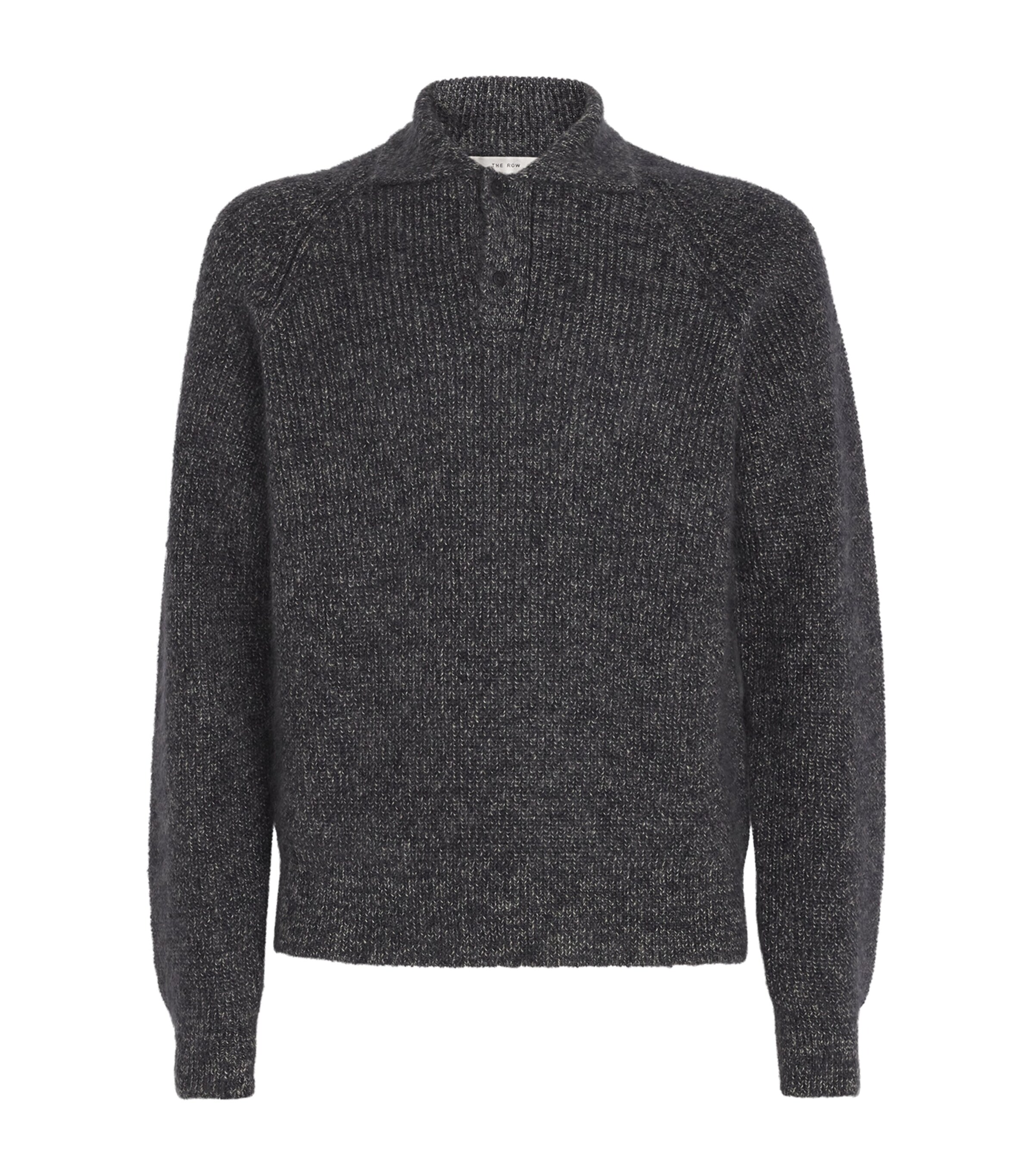 The Row Mohair-silk Jora Polo Shirt In Grey