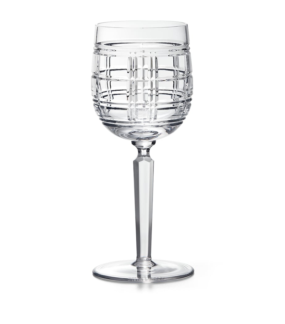 Hudson Plaid White Wine Glass CLEAR Image 1