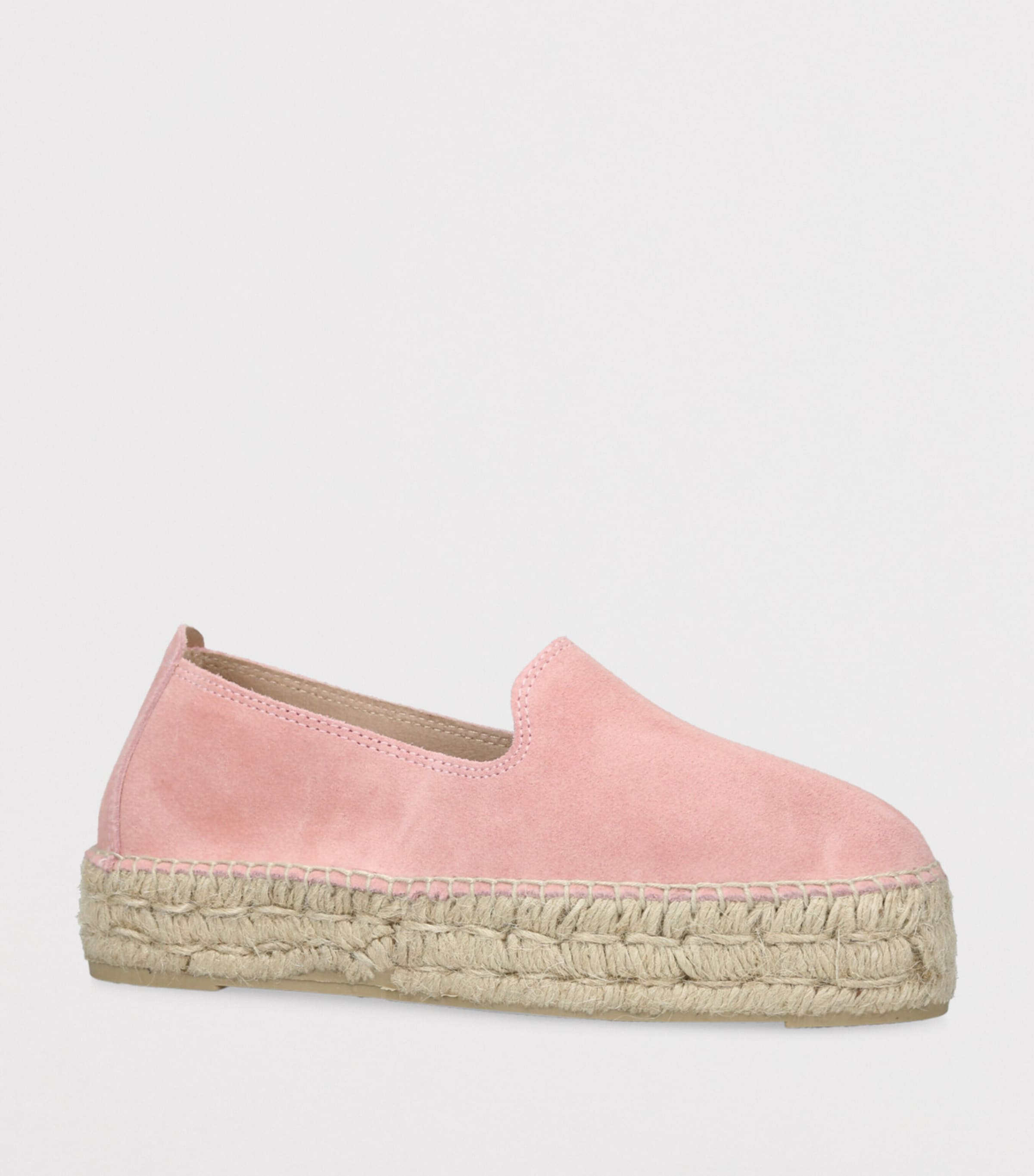 Manebi Suede Hamptons Espadrilles Pale Pink Image 3
