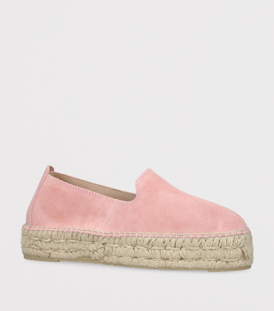 Manebi Suede Hamptons Espadrilles Pale Pink Image 3