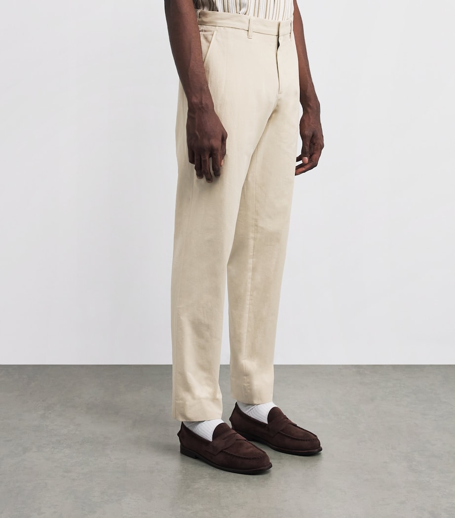 Cotton Owen Straight Trousers COYOTE-259CYT Image 3