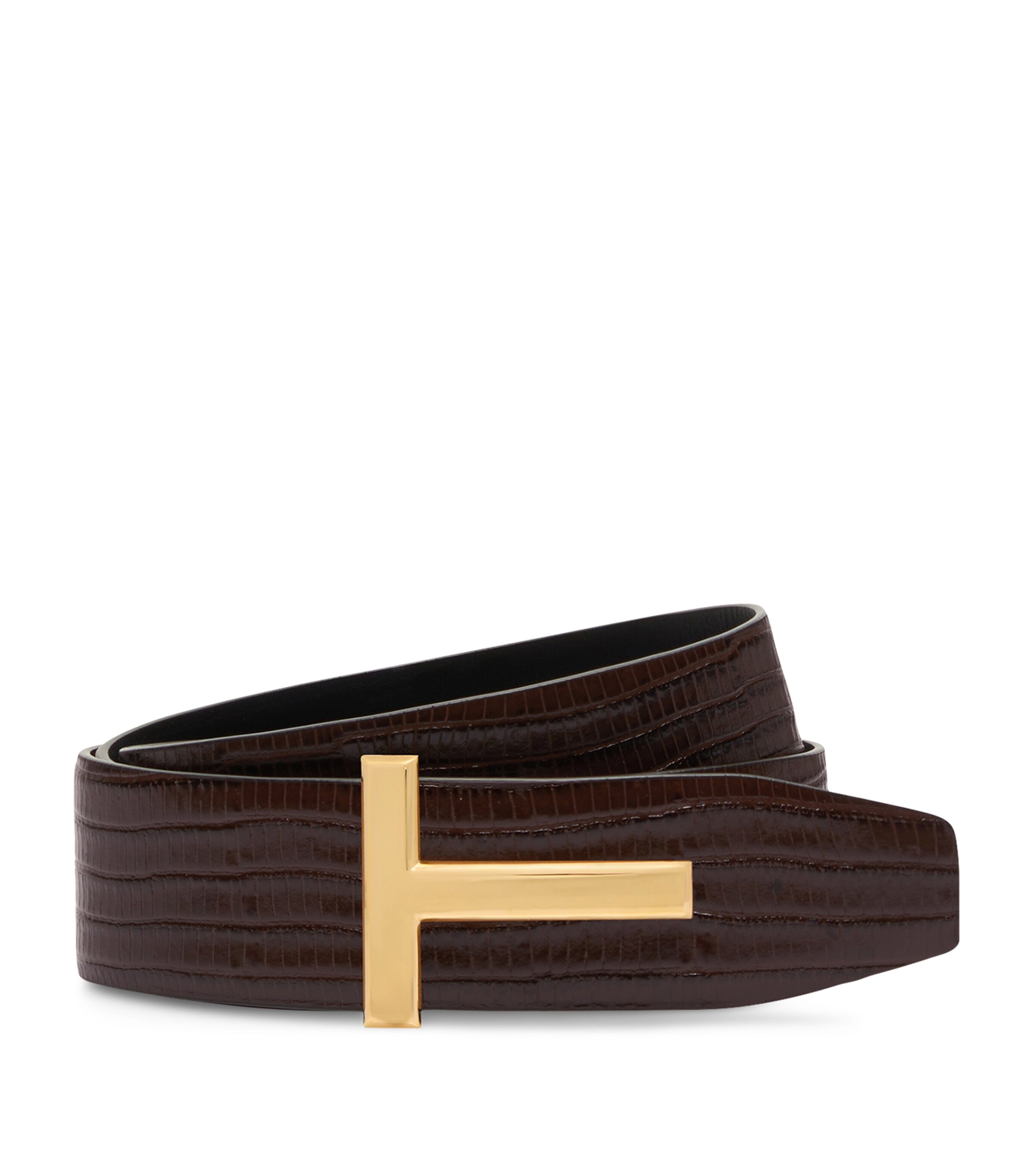 TOM FORD Leather Reversible T Icon Belt | Men Accessories | Belts | Designers | Tom Ford