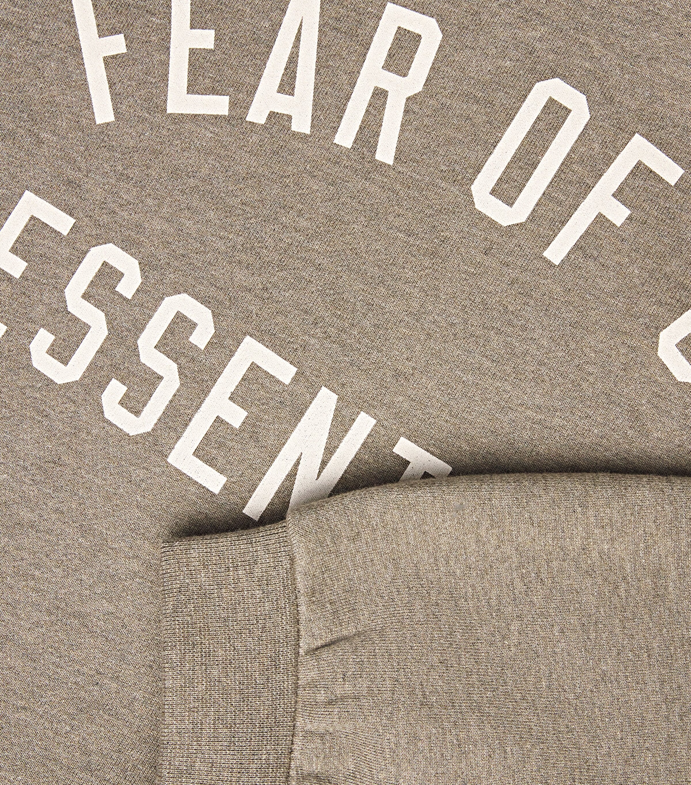 FEAR OF GOD ESSENTIALS Mens Cotton-Blend Logo Print Hoodie Heather Gray Image 5