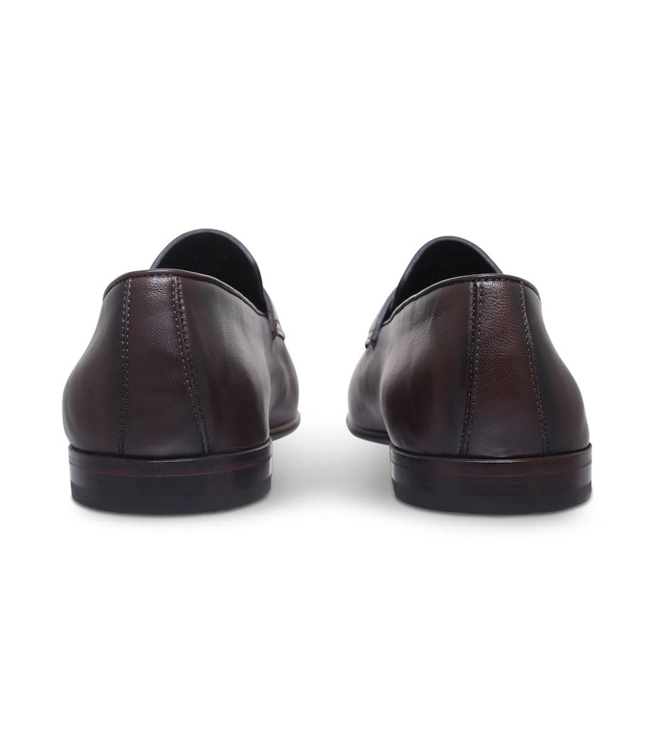 Leather Asola Penny Loafers BROWN Image 2