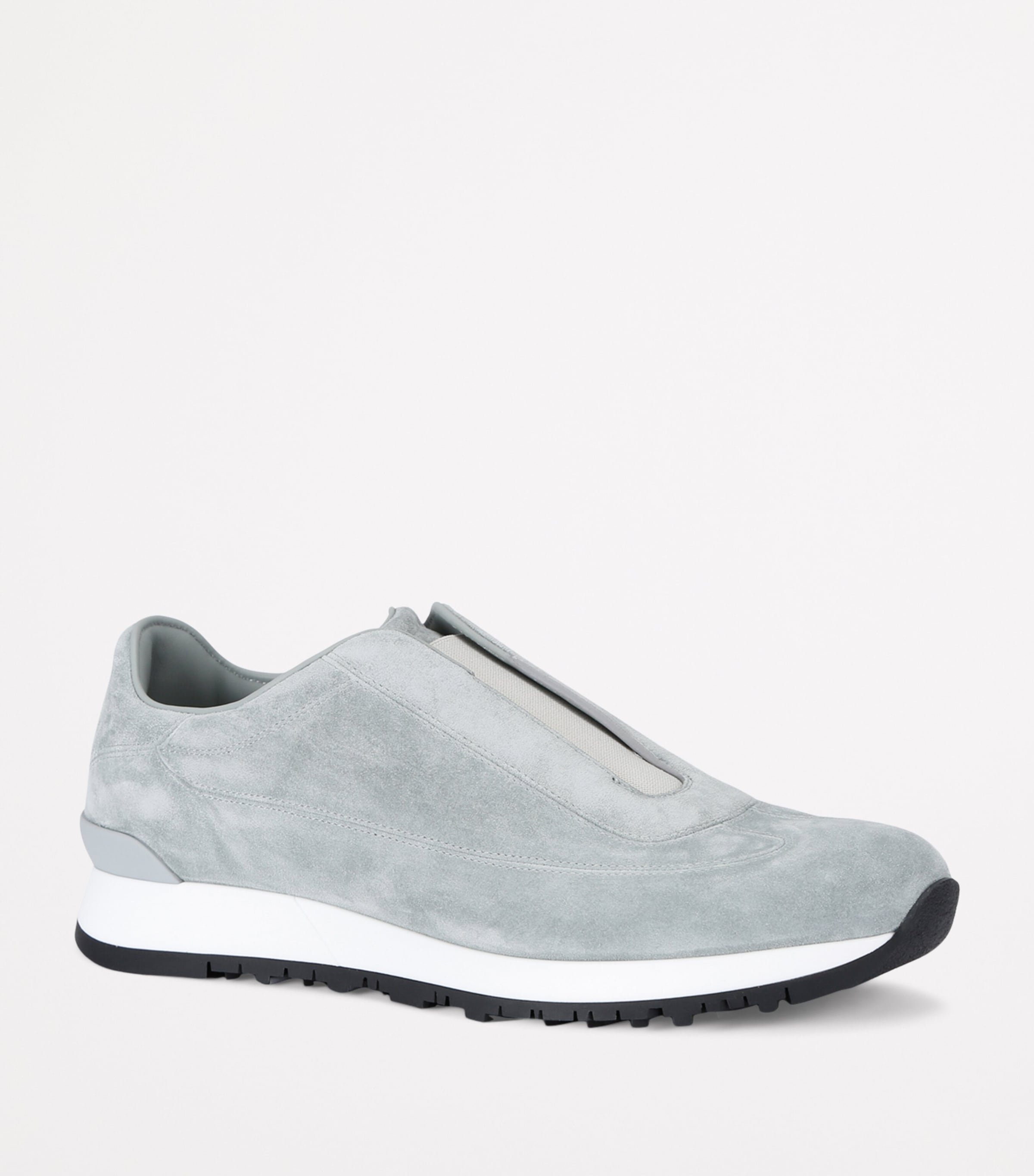 John Lobb Suede Lift Slip-On Sneakers Pale Blue Image 3