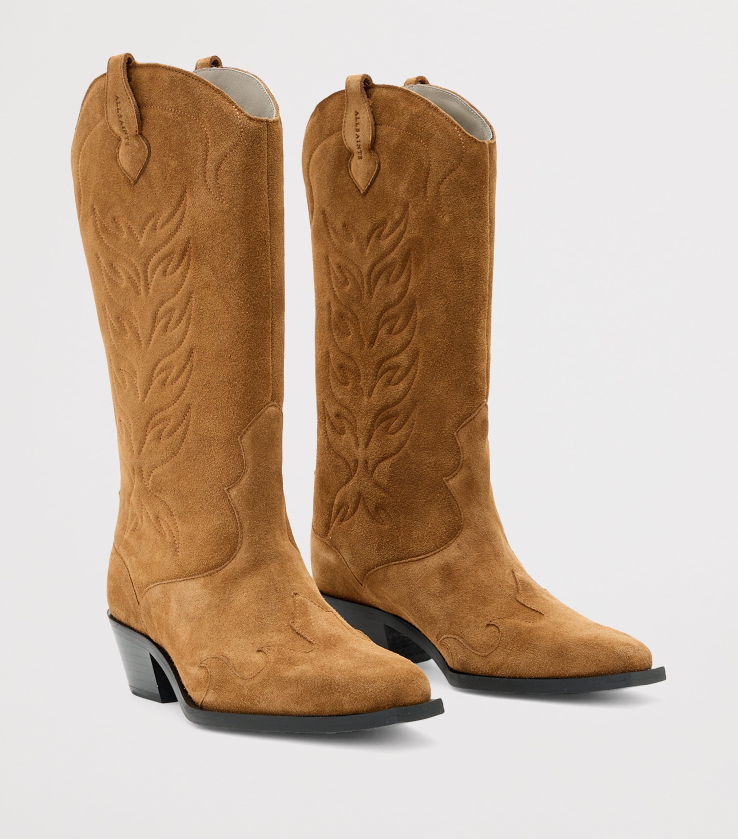 Suede Dolly Cowboy Boots 60 SEPIA BROWN Image 3